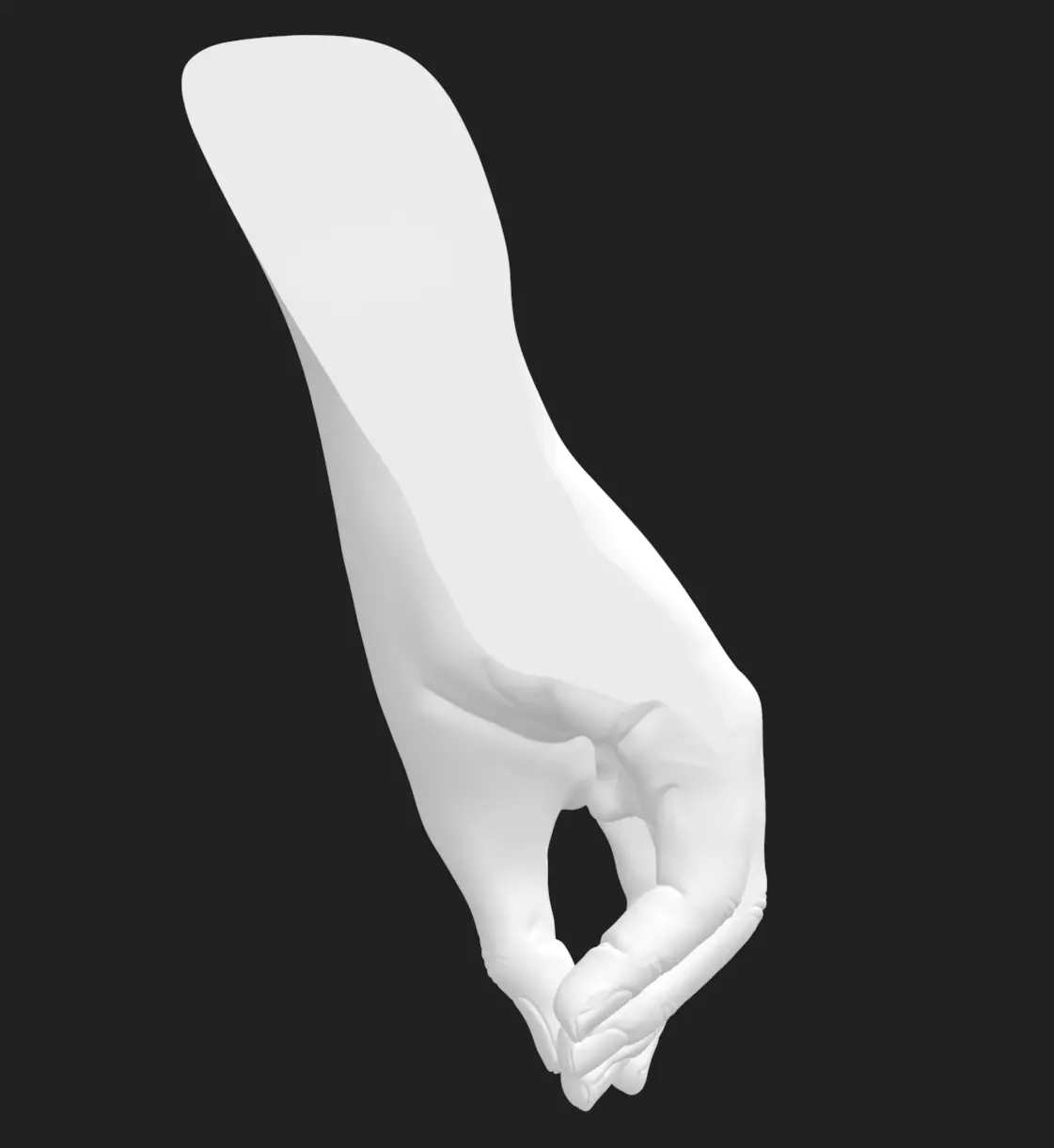 Pinching Hand Pen Holder STL Desk Decor Gift 3D Printable 3D print model_1