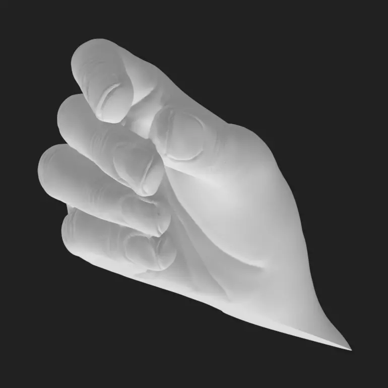 Pinching Hand Pen Holder STL Desk Decor Gift 3D Printable 3D print model_6