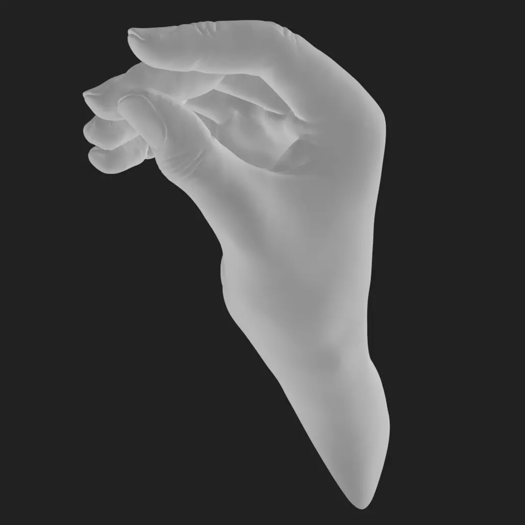 Pinching Hand Pen Holder STL Desk Decor Gift 3D Printable 3D print model_4