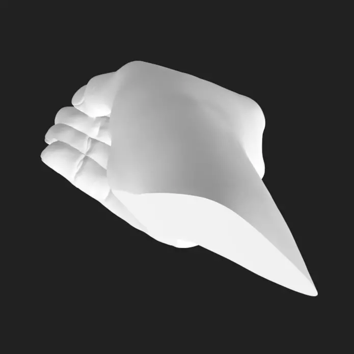 Pinching Hand Pen Holder STL Desk Decor Gift 3D Printable 3D print model_7