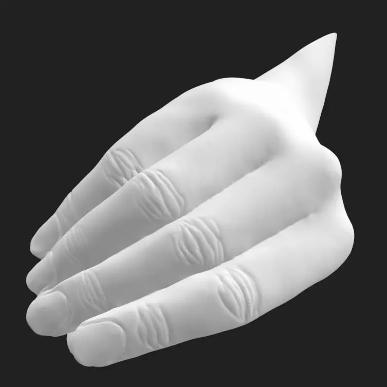 Pinching Hand Pen Holder STL Desk Decor Gift 3D Printable 3D print model_8