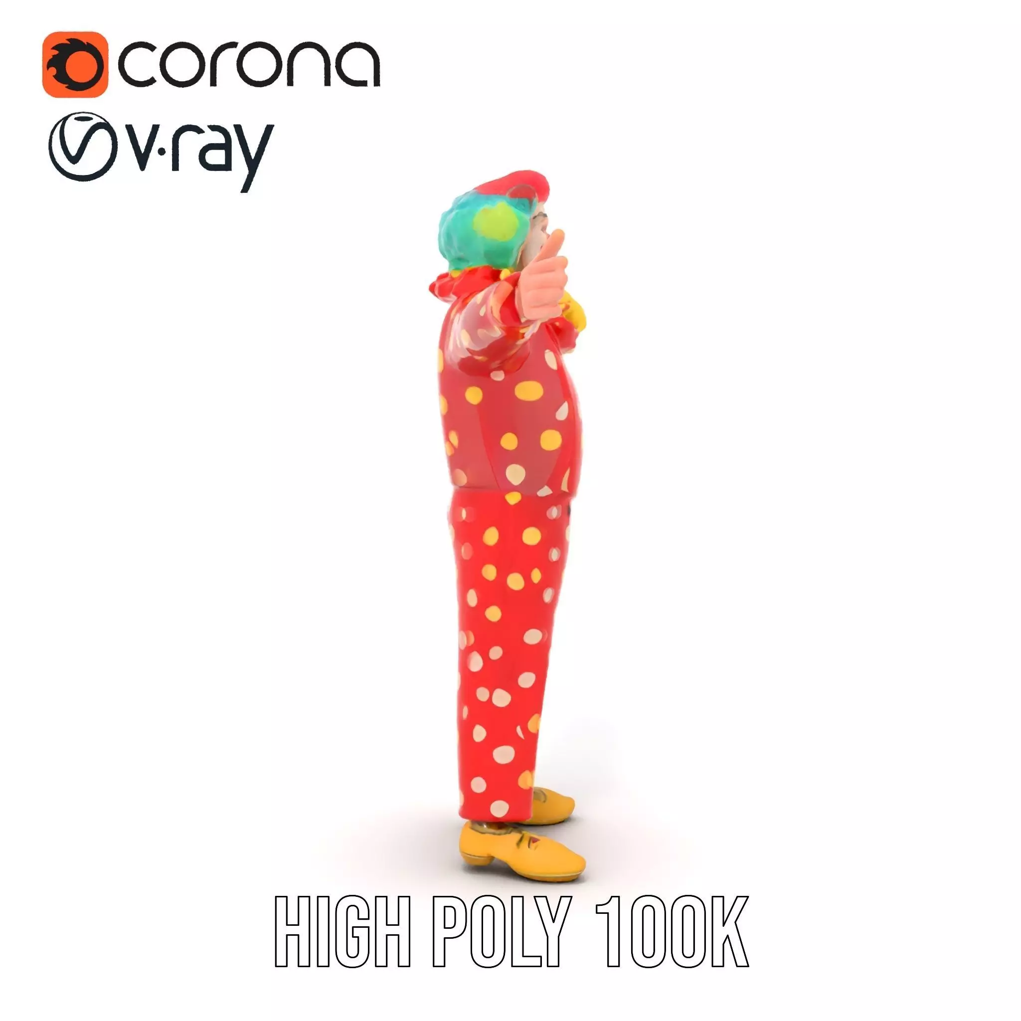 Vibrant Clown Character model pack Low-poly 3D model_24