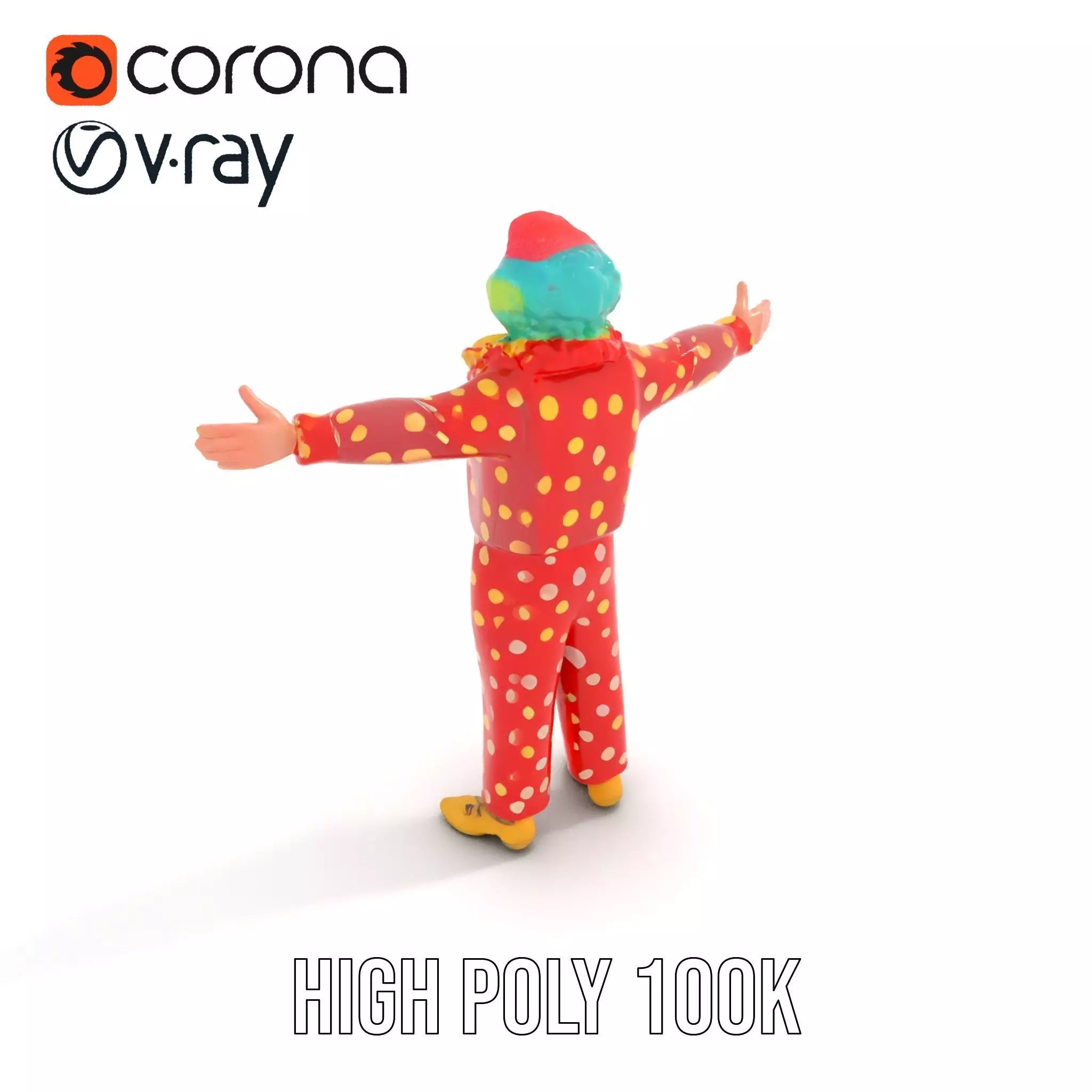 Vibrant Clown Character model pack Low-poly 3D model_27