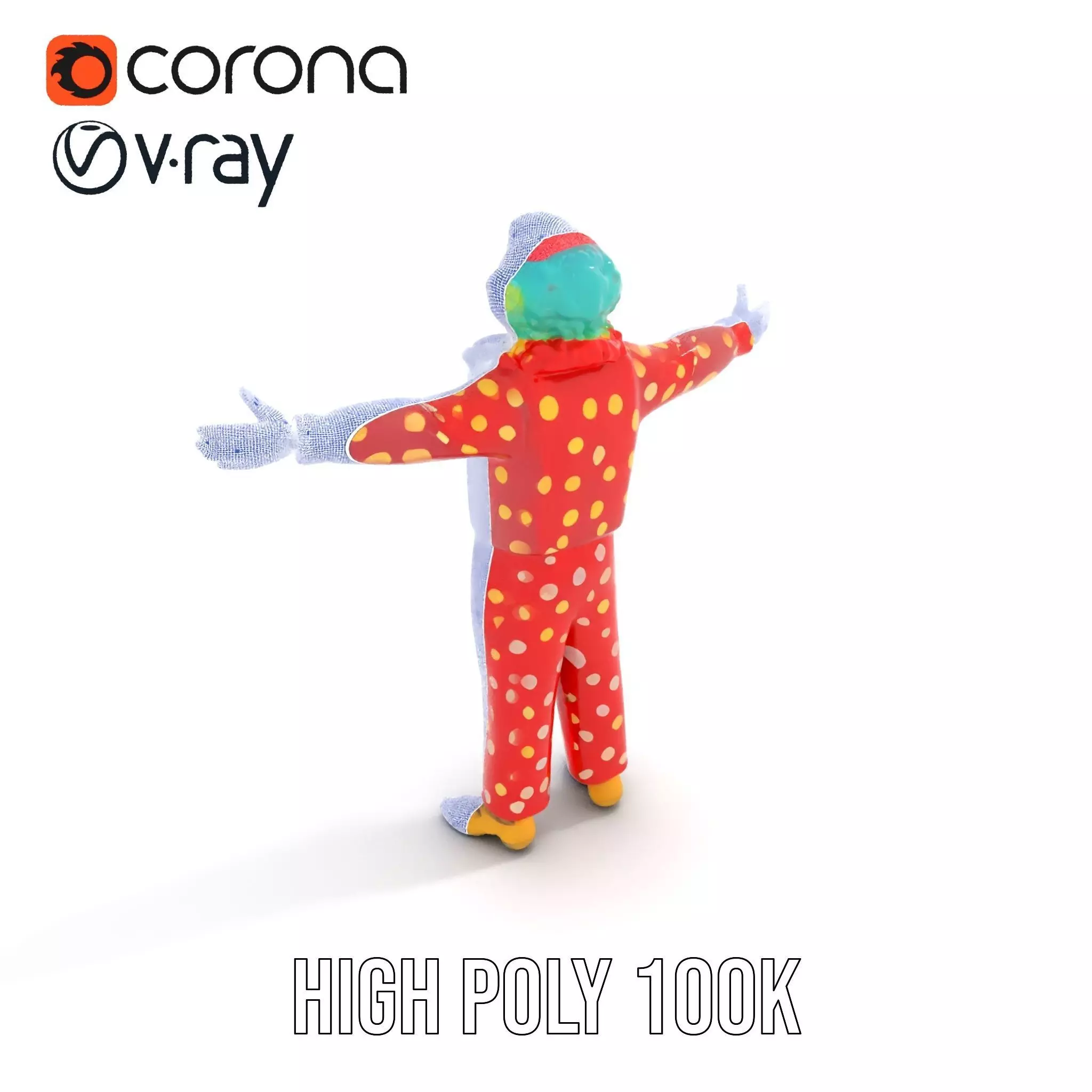 Vibrant Clown Character model pack Low-poly 3D model_33