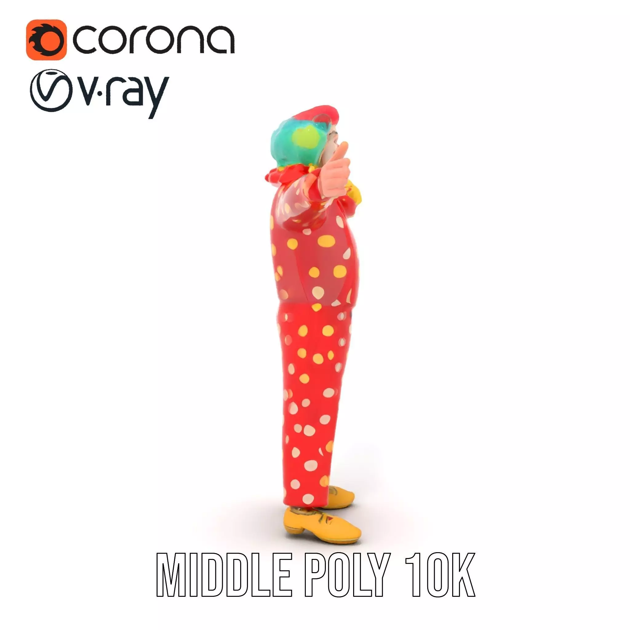 Vibrant Clown Character model pack Low-poly 3D model_16