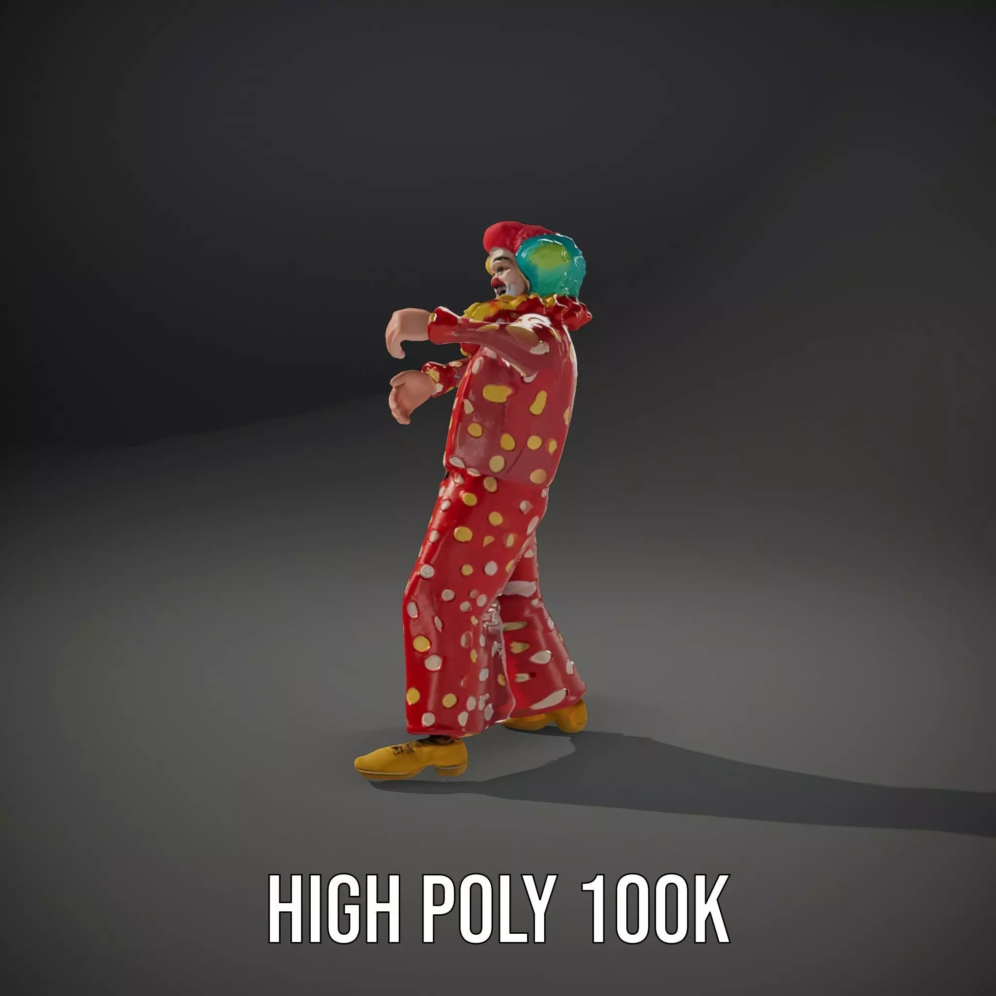 Vibrant Clown Character model pack Low-poly 3D model_9