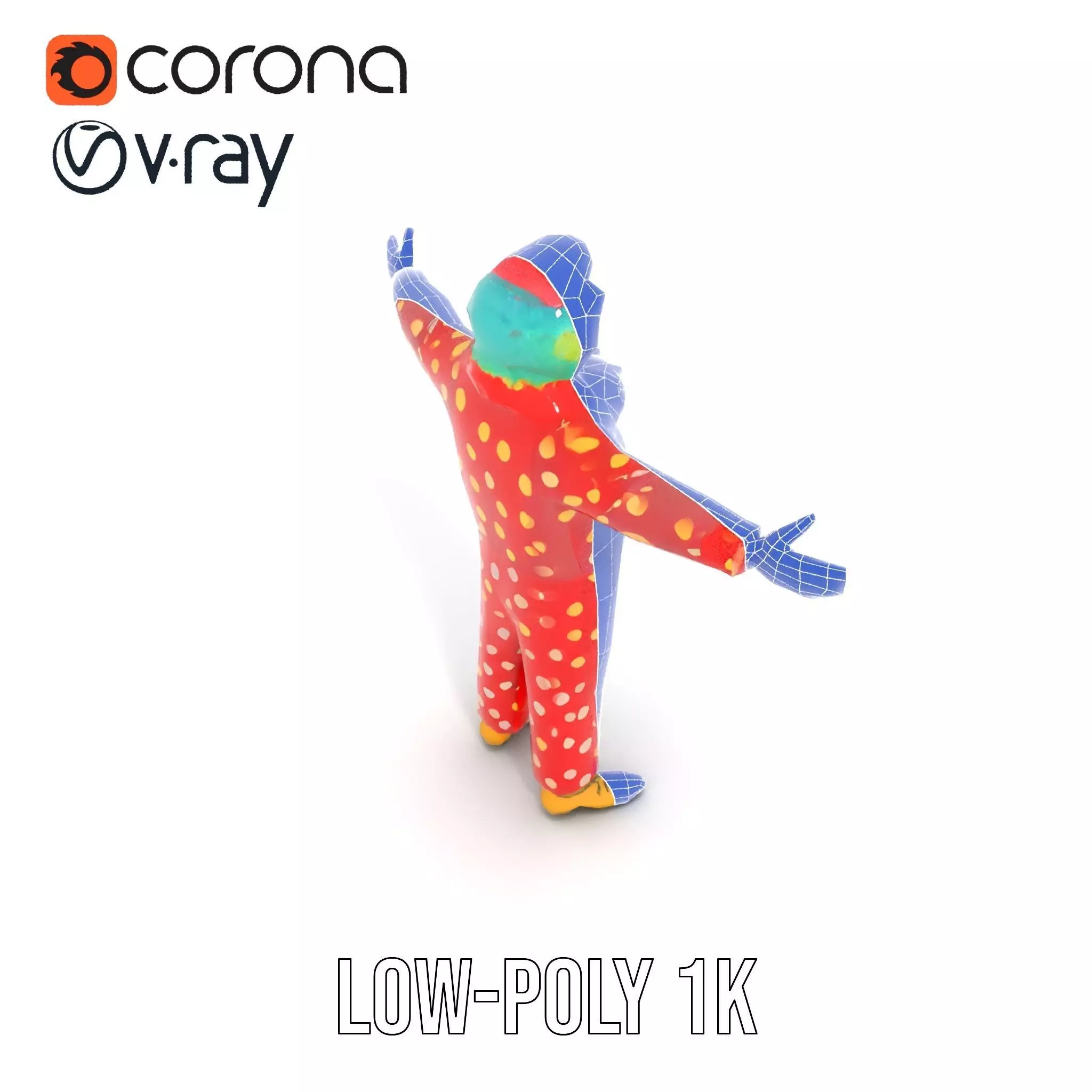 Vibrant Clown Character model pack Low-poly 3D model_29