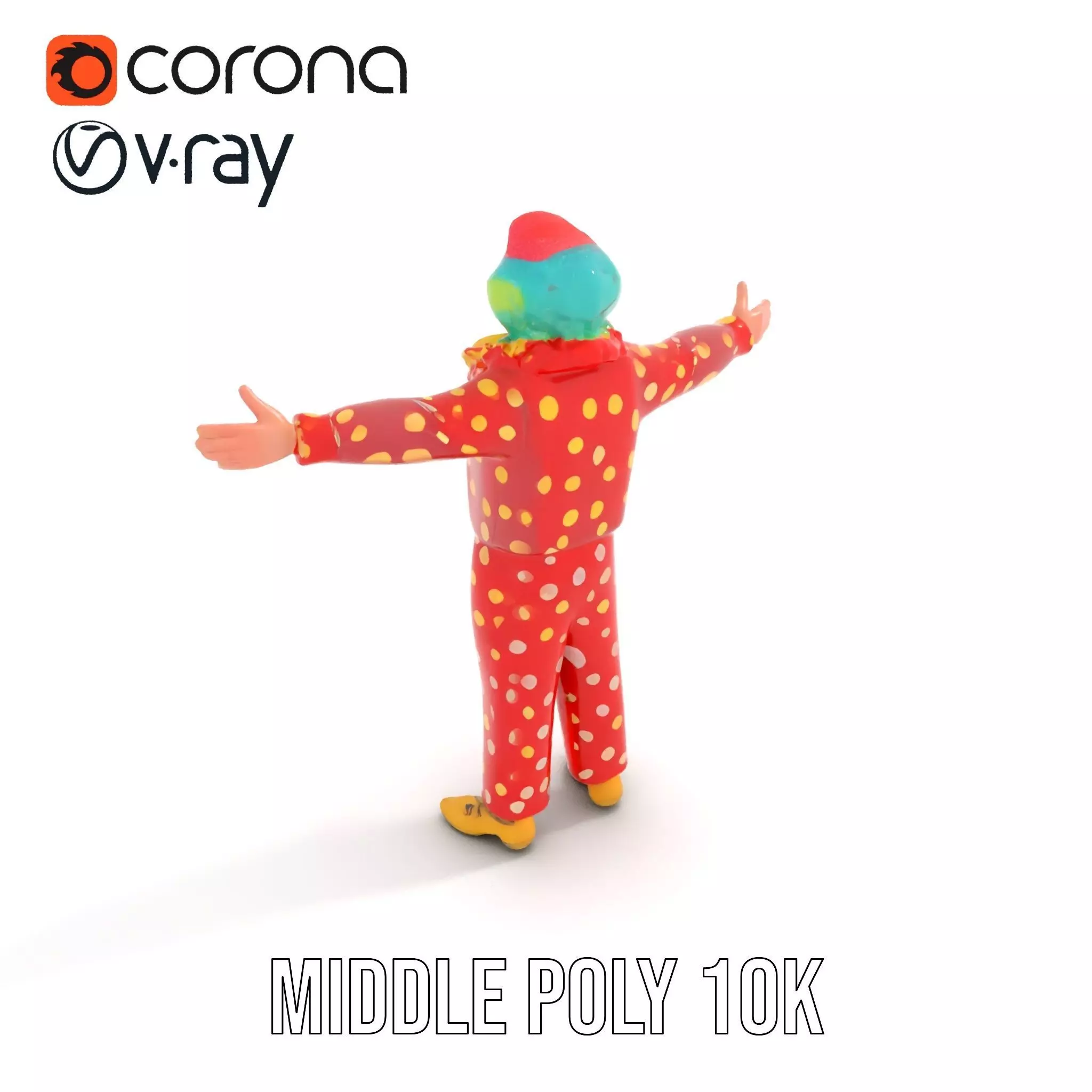 Vibrant Clown Character model pack Low-poly 3D model_12