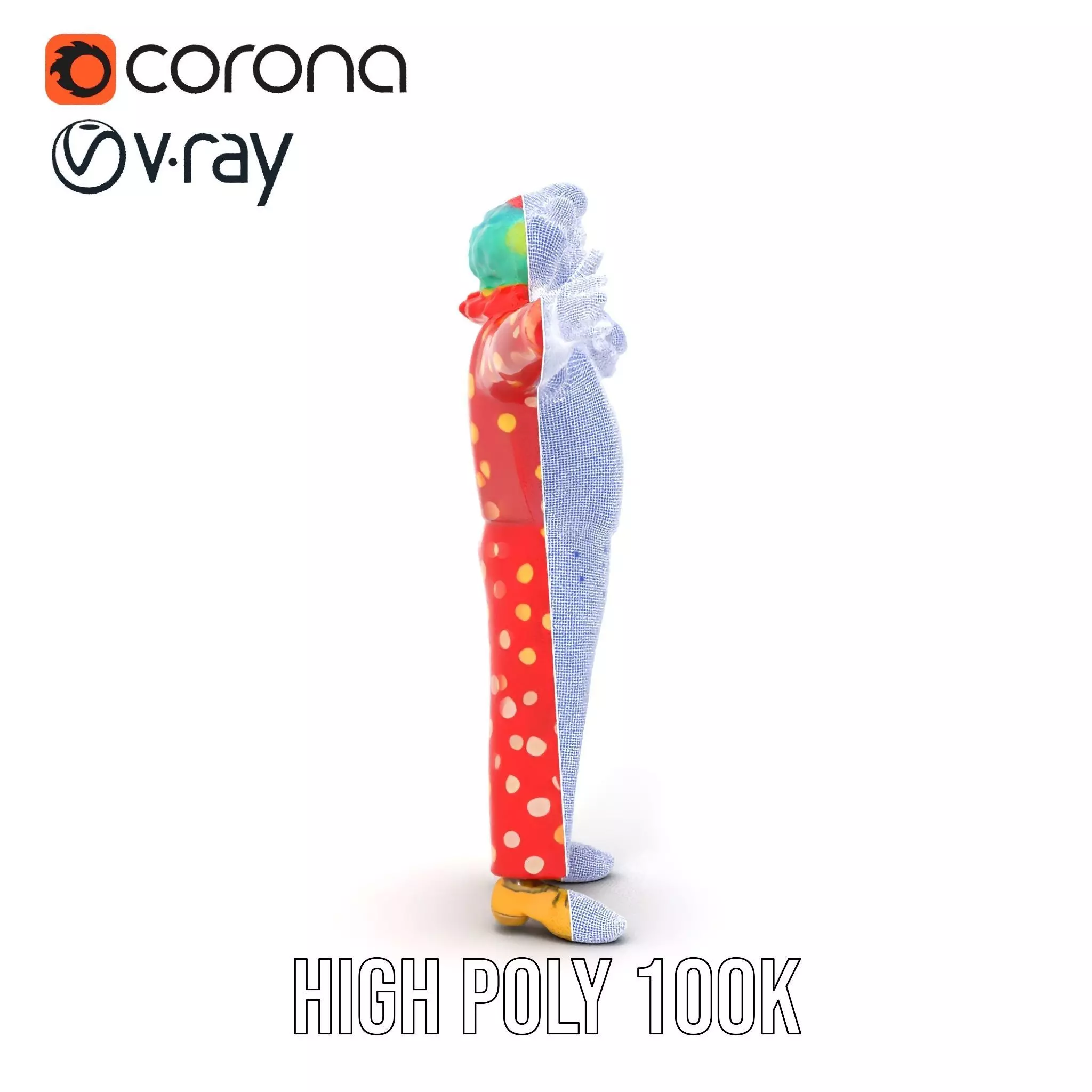 Vibrant Clown Character model pack Low-poly 3D model_35