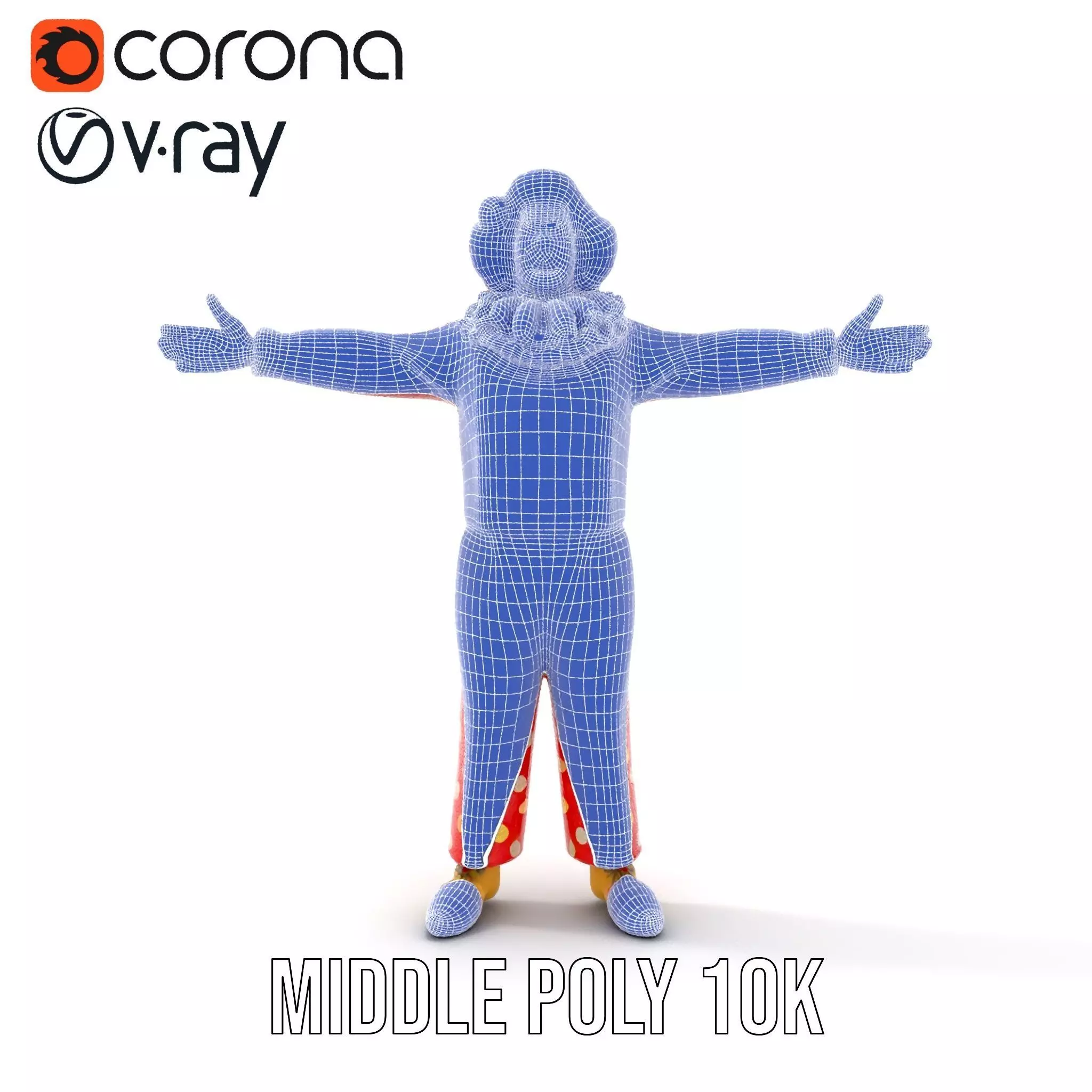 Vibrant Clown Character model pack Low-poly 3D model_28