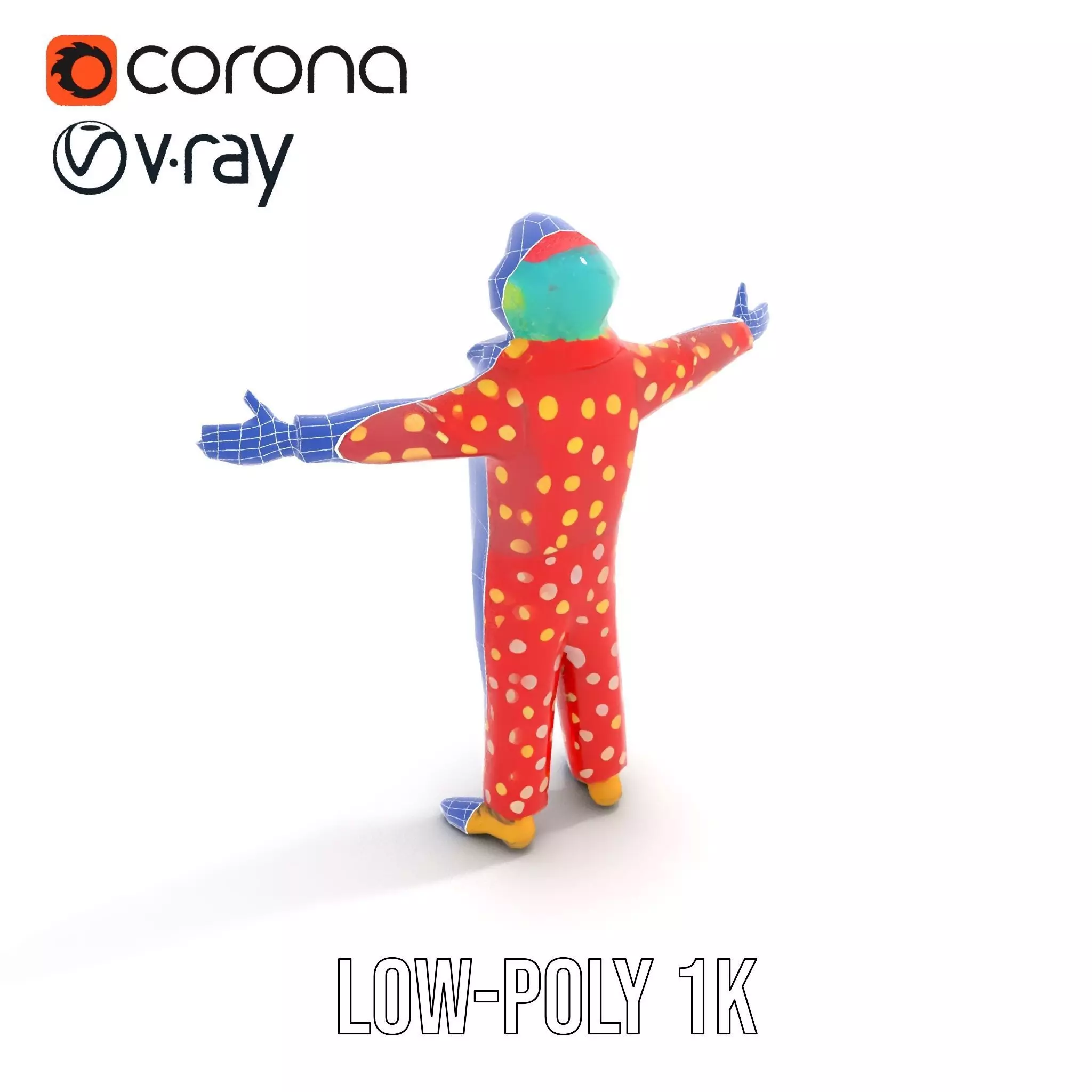 Vibrant Clown Character model pack Low-poly 3D model_26