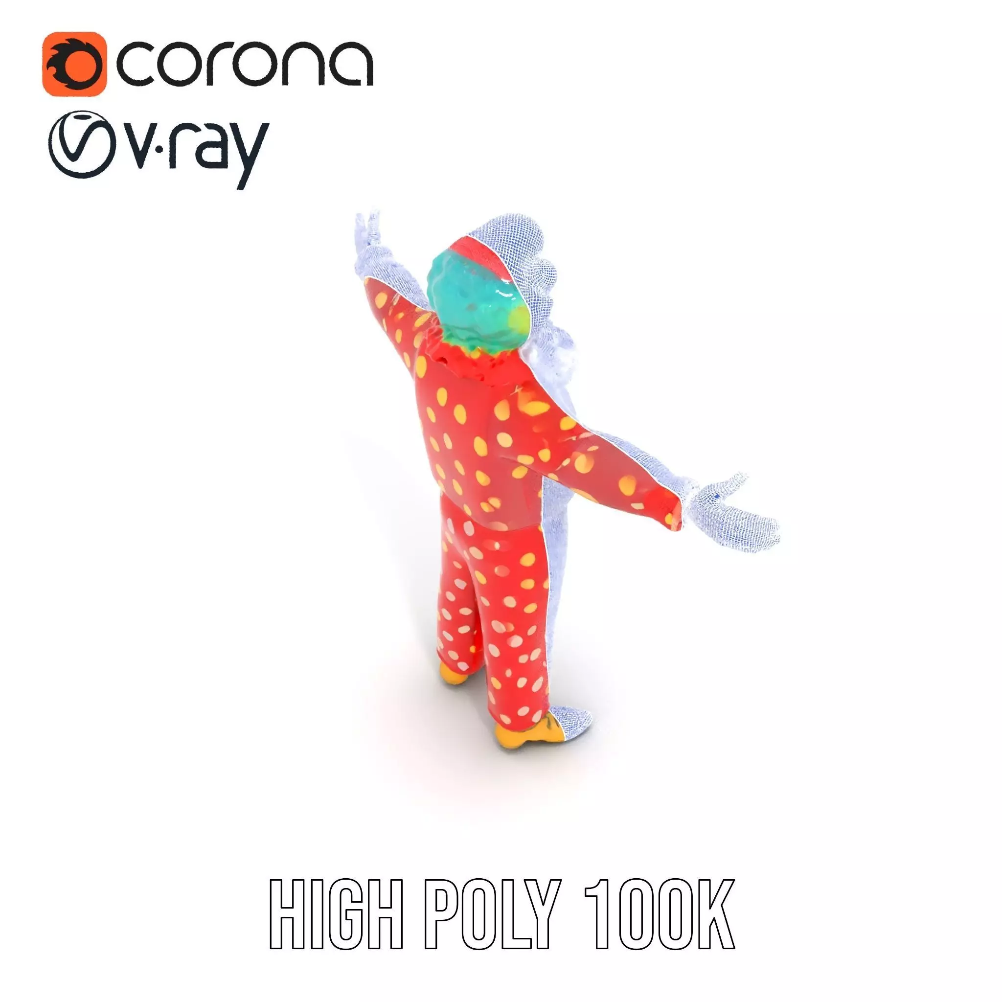 Vibrant Clown Character model pack Low-poly 3D model_21