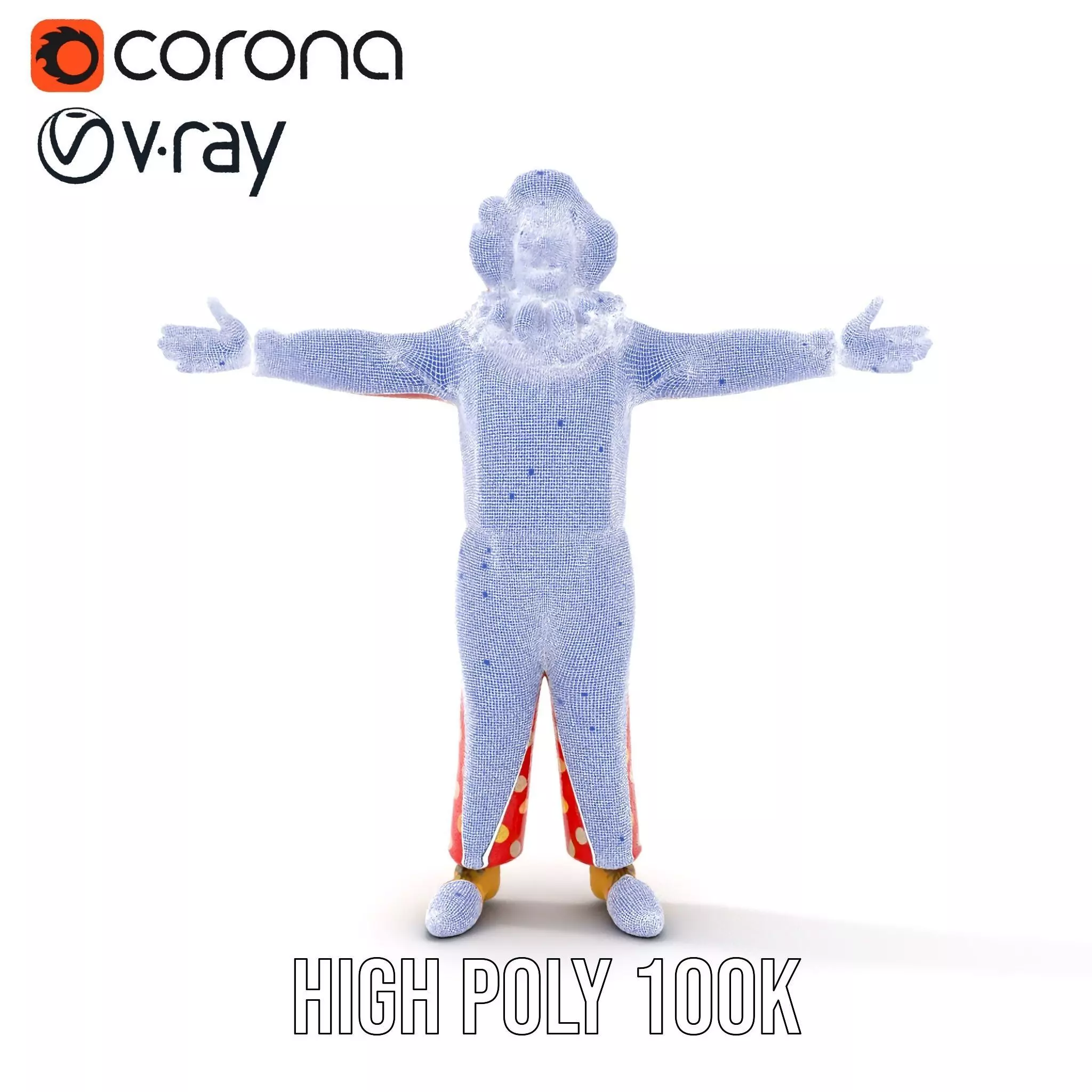 Vibrant Clown Character model pack Low-poly 3D model_34