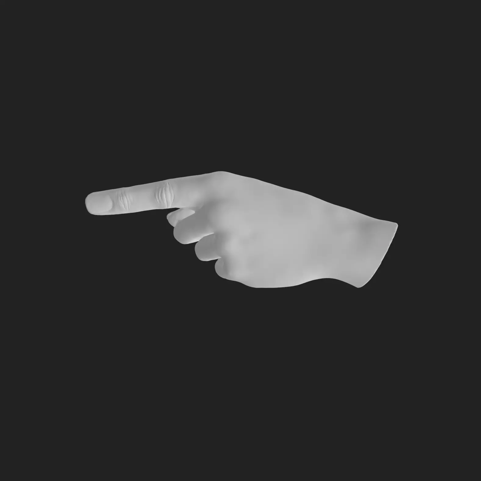 Pointing Hand STL Model Direction Decor Gift 3D Printable 3D print model_2