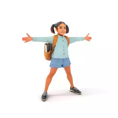 Cheerful Student model pack
