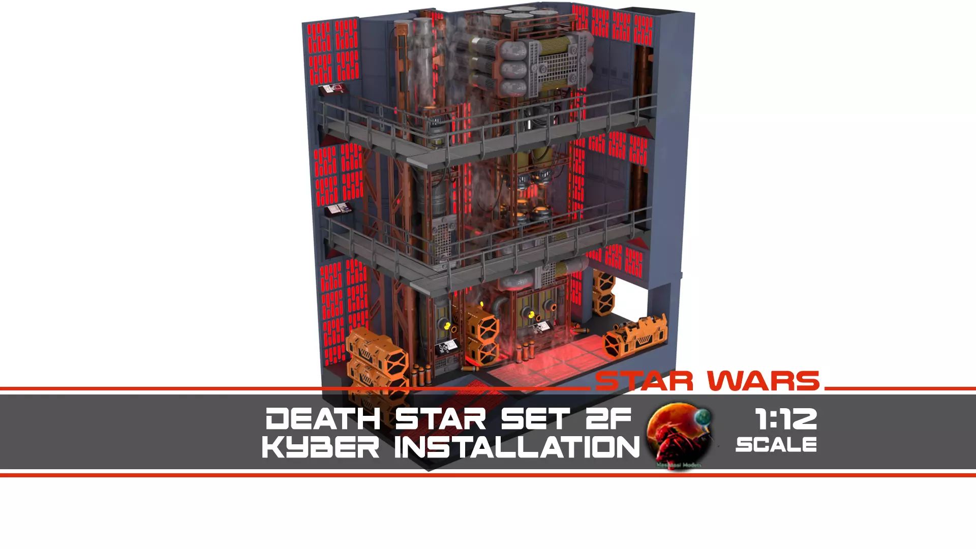 Set 2f - Death Star Kyber Installation 1-12 scale Blackseries 3D print model_0
