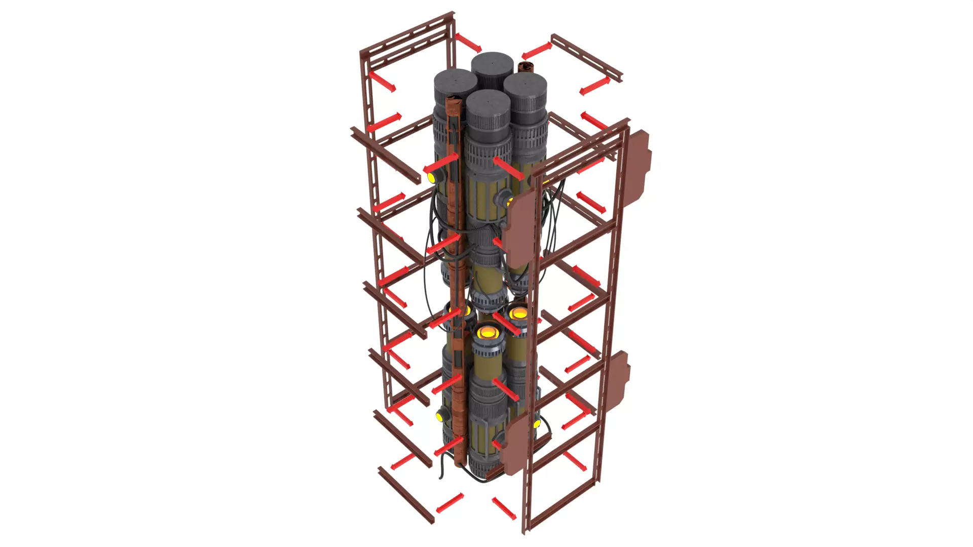 Set 2f - Death Star Kyber Installation 1-12 scale Blackseries 3D print model_36