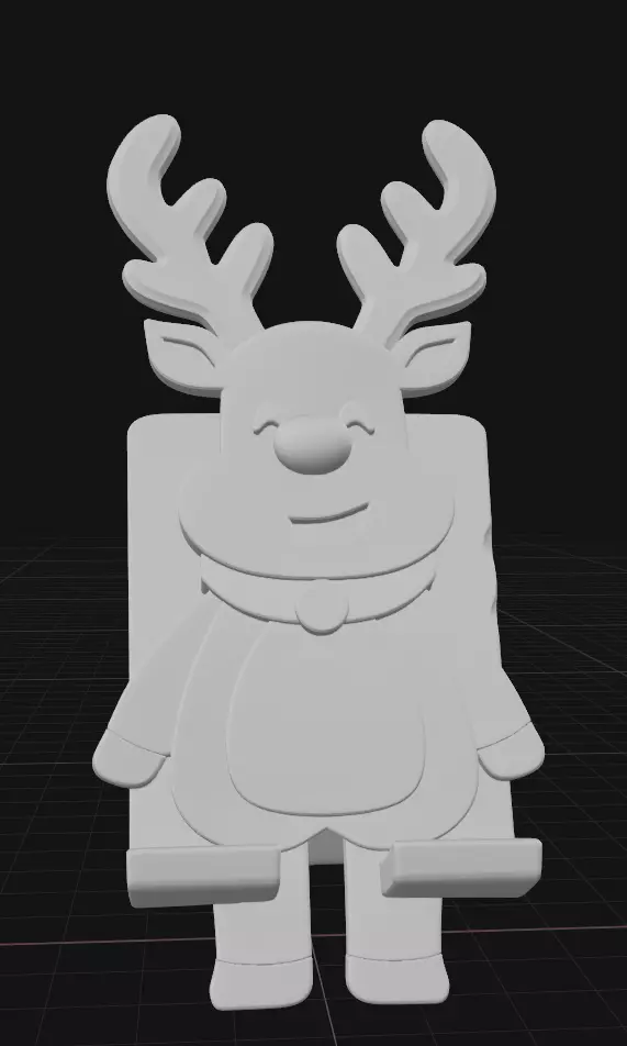 Reindeer phone stand 3D print model_2