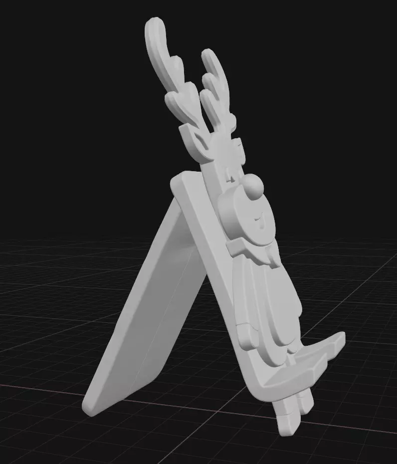 Reindeer phone stand 3D print model_3