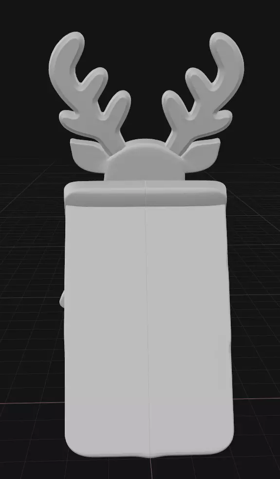 Reindeer phone stand 3D print model_5