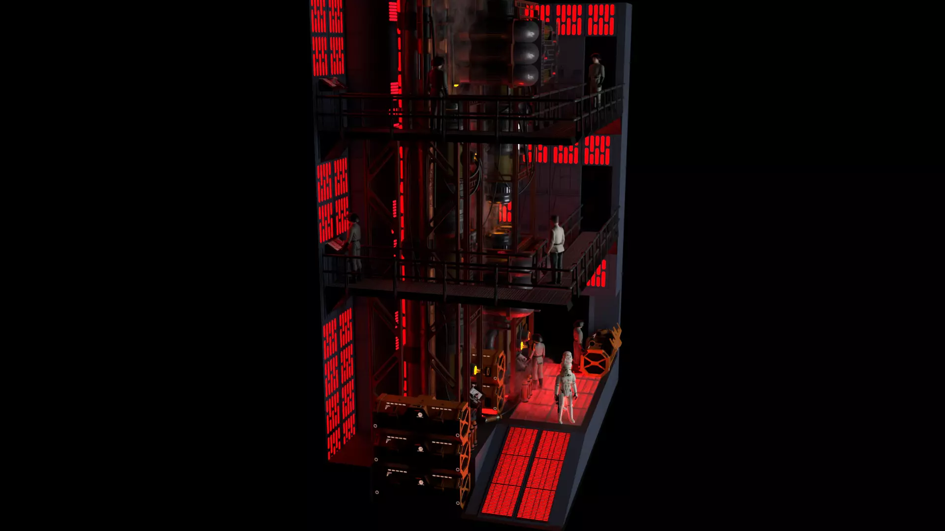 Set 2f - Death Star Kyber Installation 1-18 scale Hasbro Kenner 3D print model_29