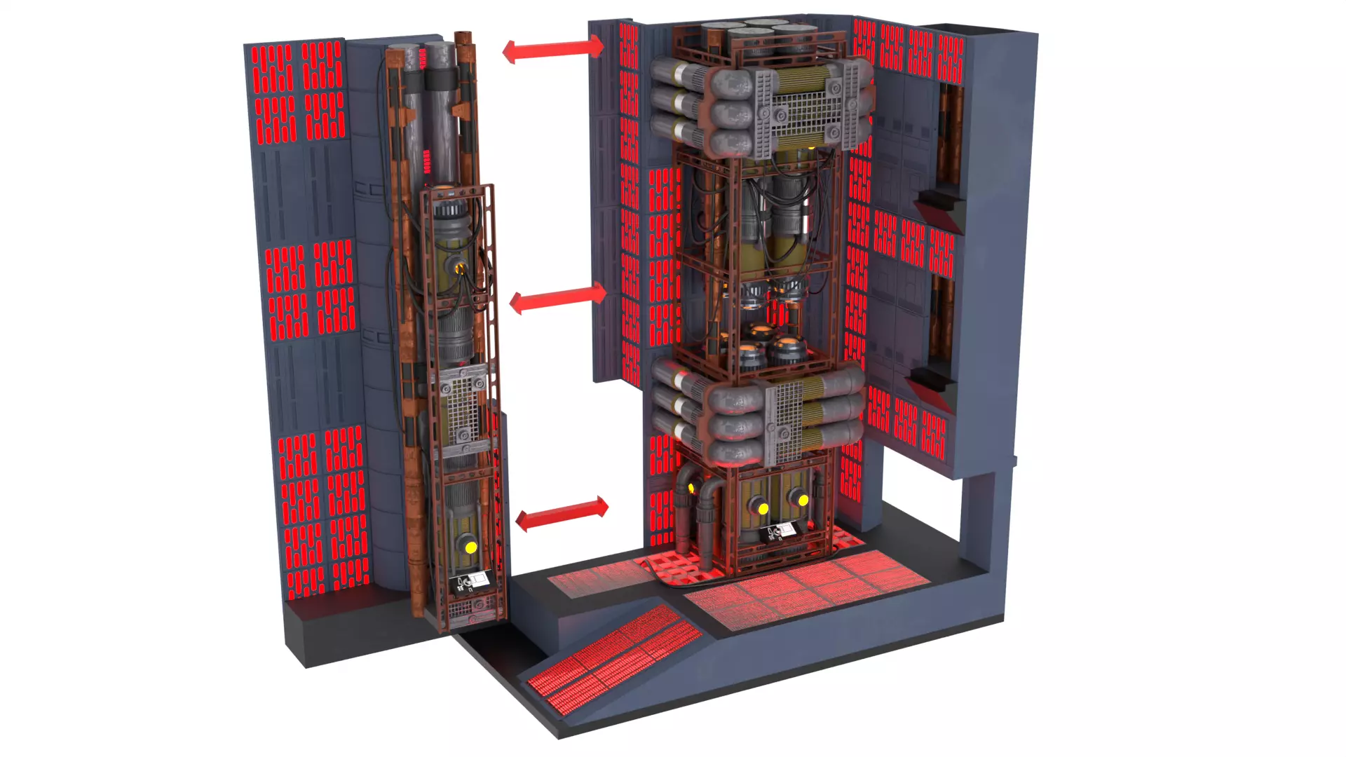 Set 2f - Death Star Kyber Installation 1-18 scale Hasbro Kenner 3D print model_82