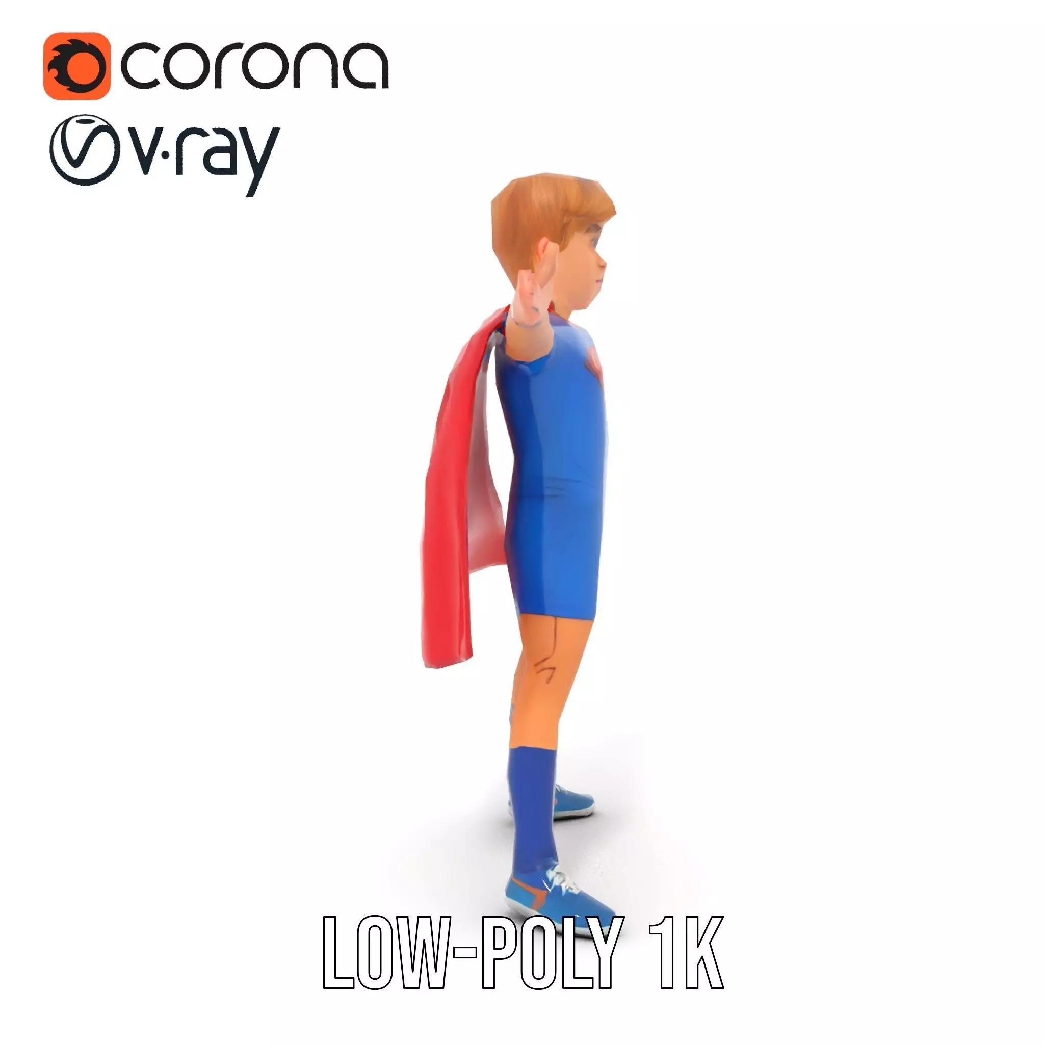 Hero Costume Child model pack Low-poly 3D model_24