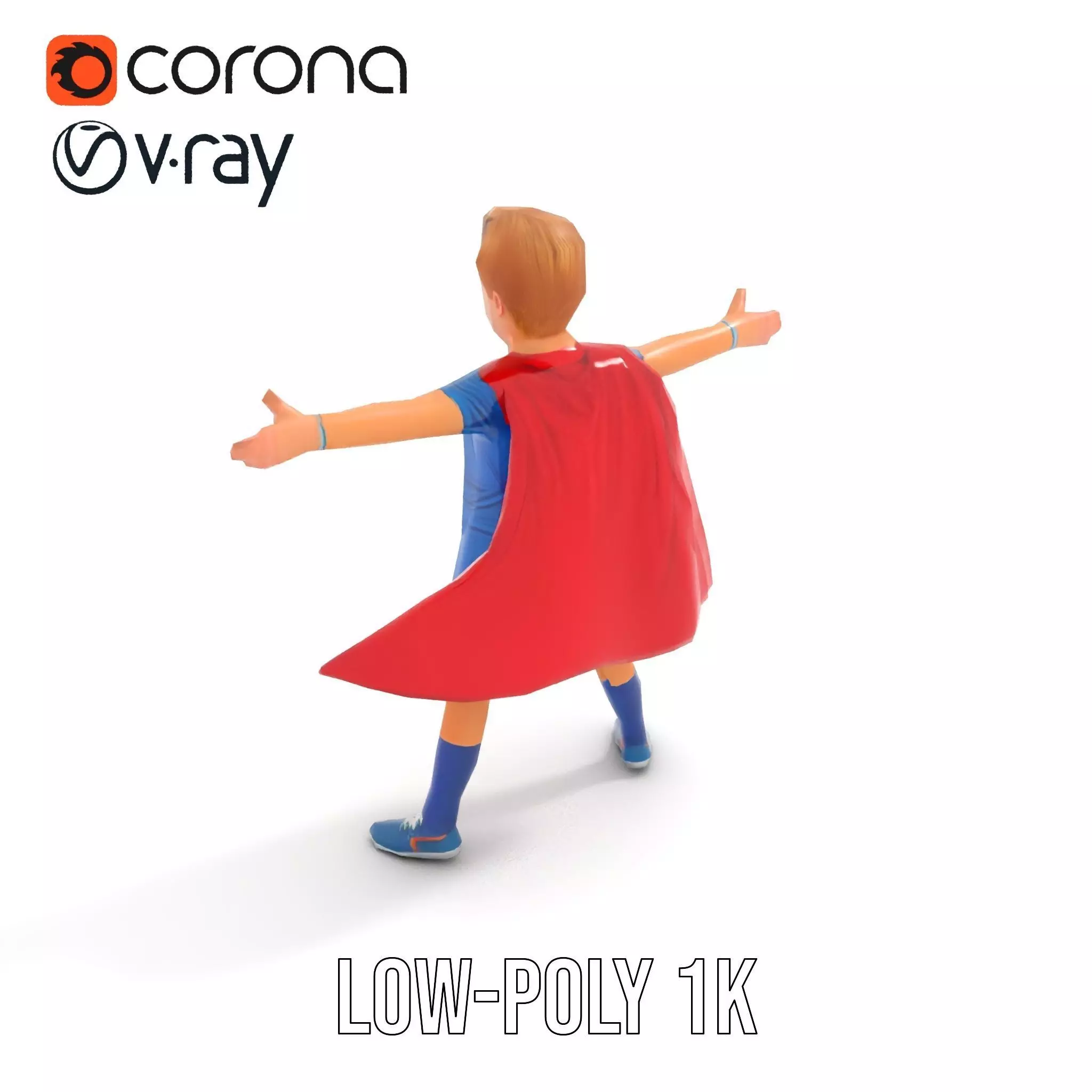 Hero Costume Child model pack Low-poly 3D model_15