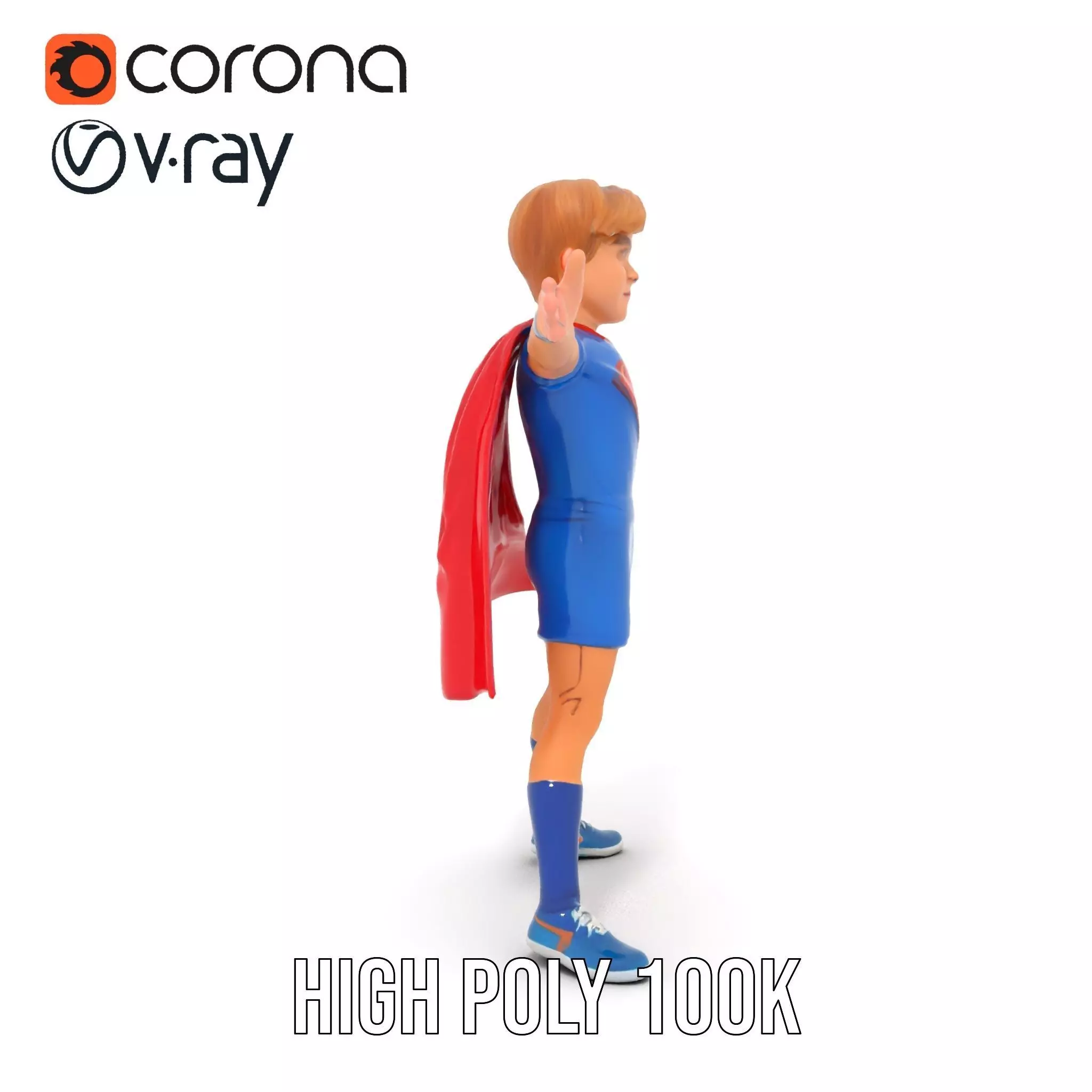 Hero Costume Child model pack Low-poly 3D model_16