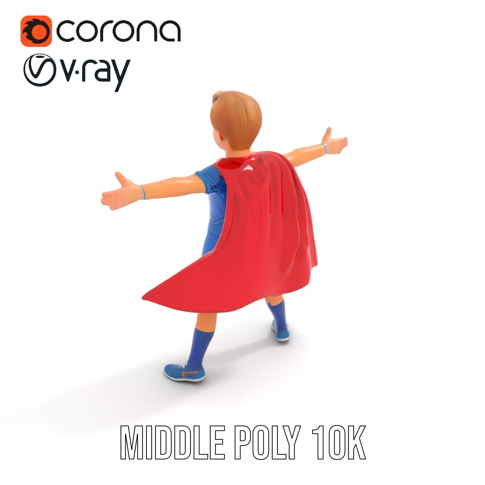 Hero Costume Child model pack Low-poly 3D model_17