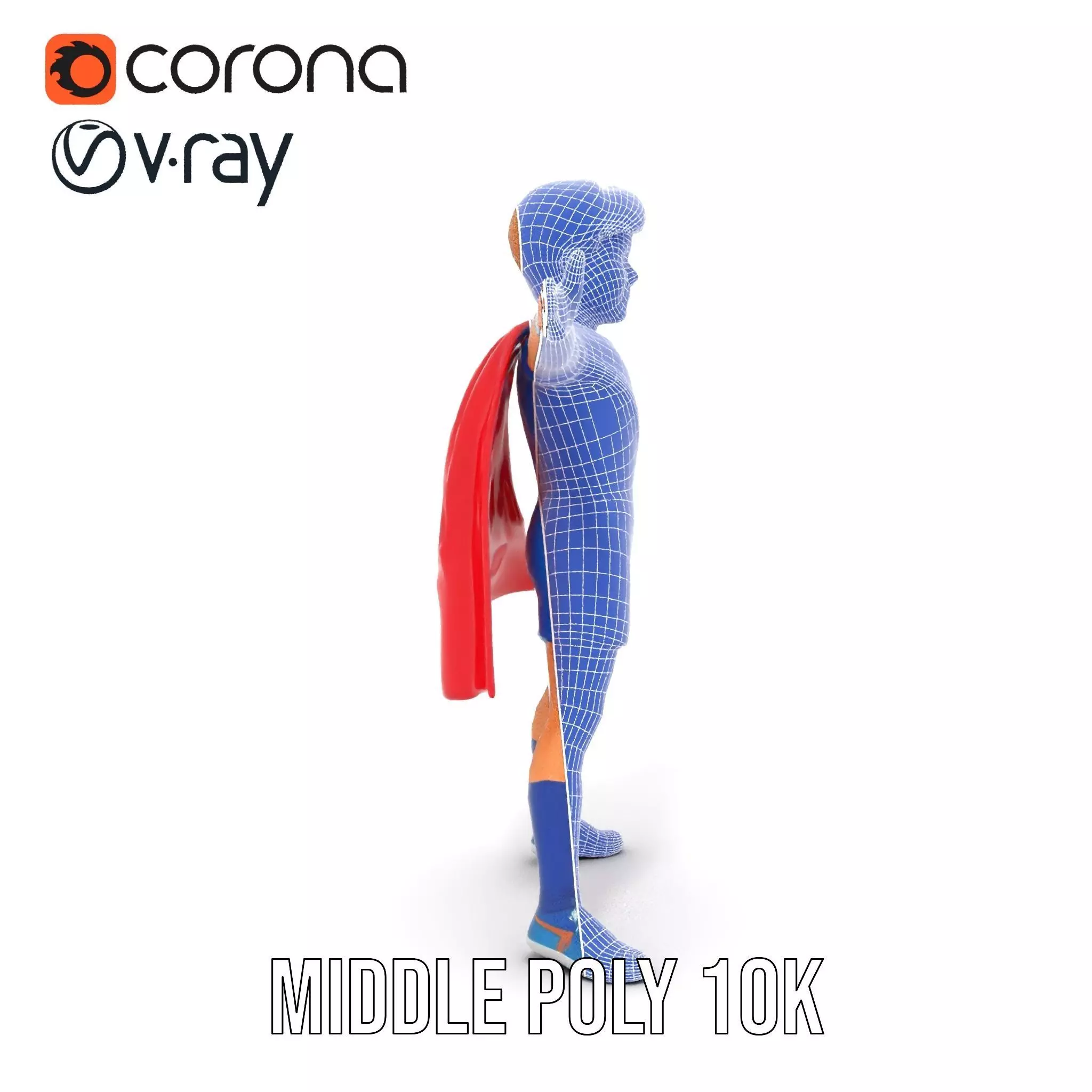 Hero Costume Child model pack Low-poly 3D model_30