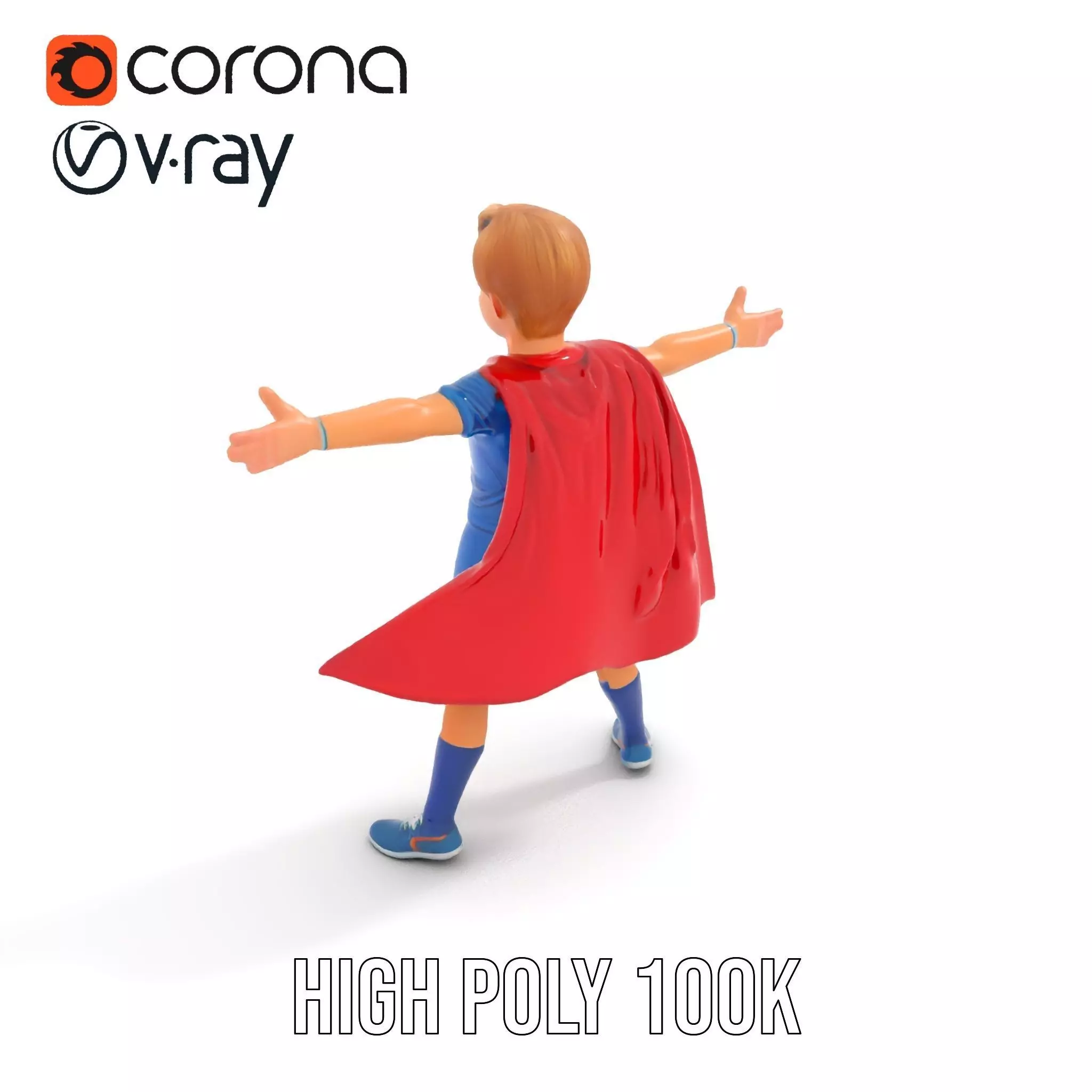 Hero Costume Child model pack Low-poly 3D model_19
