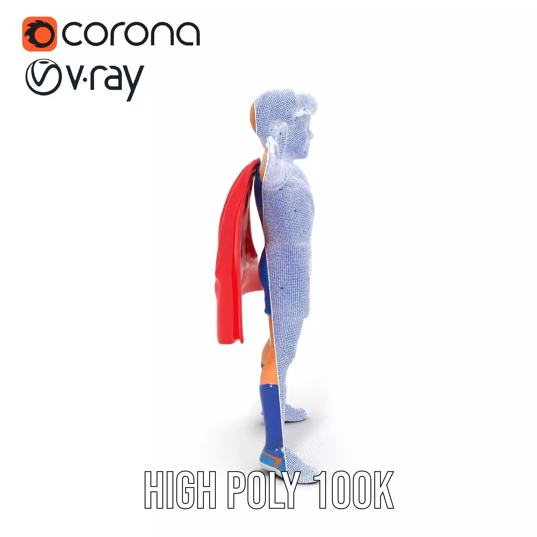 Hero Costume Child model pack Low-poly 3D model_34