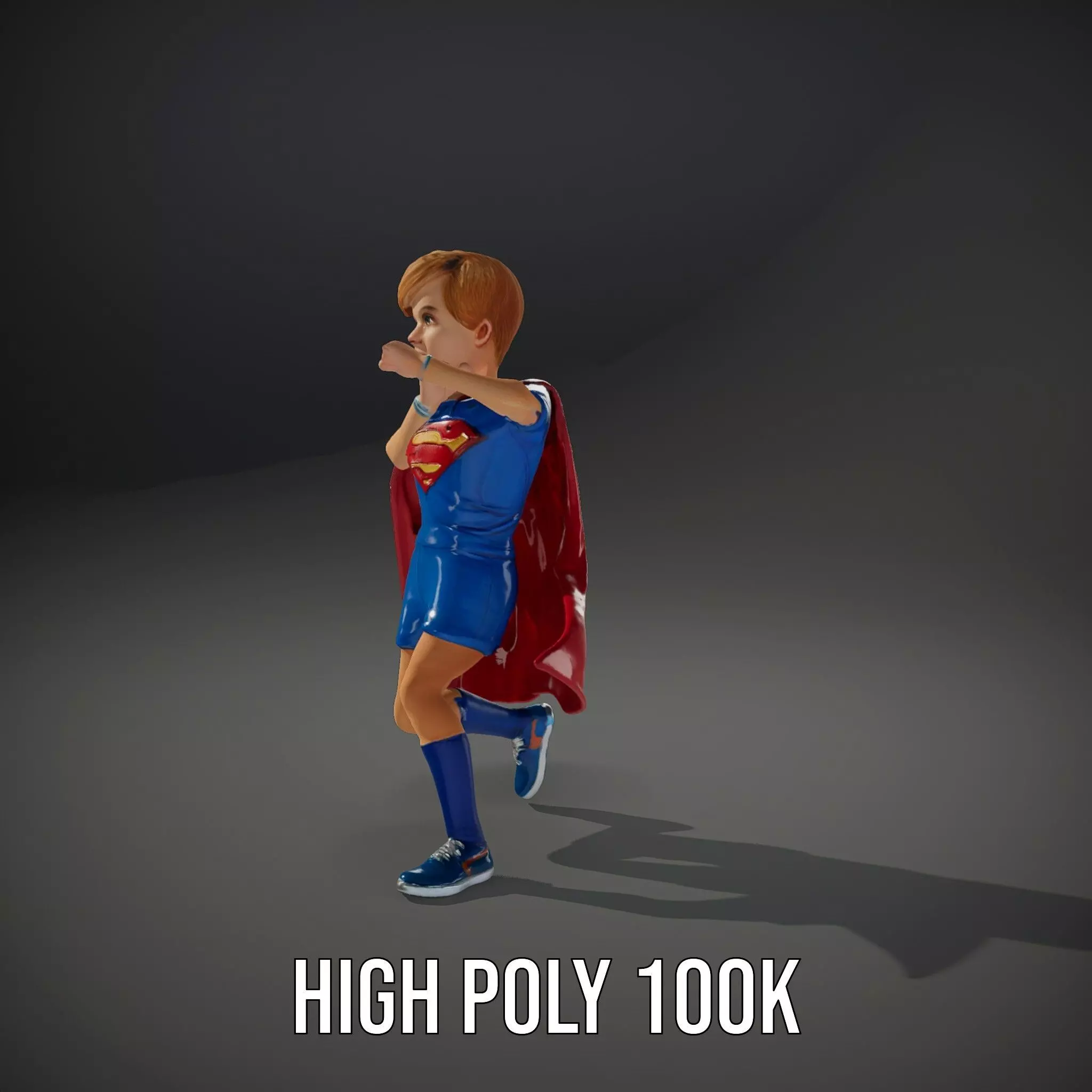 Hero Costume Child model pack Low-poly 3D model_9