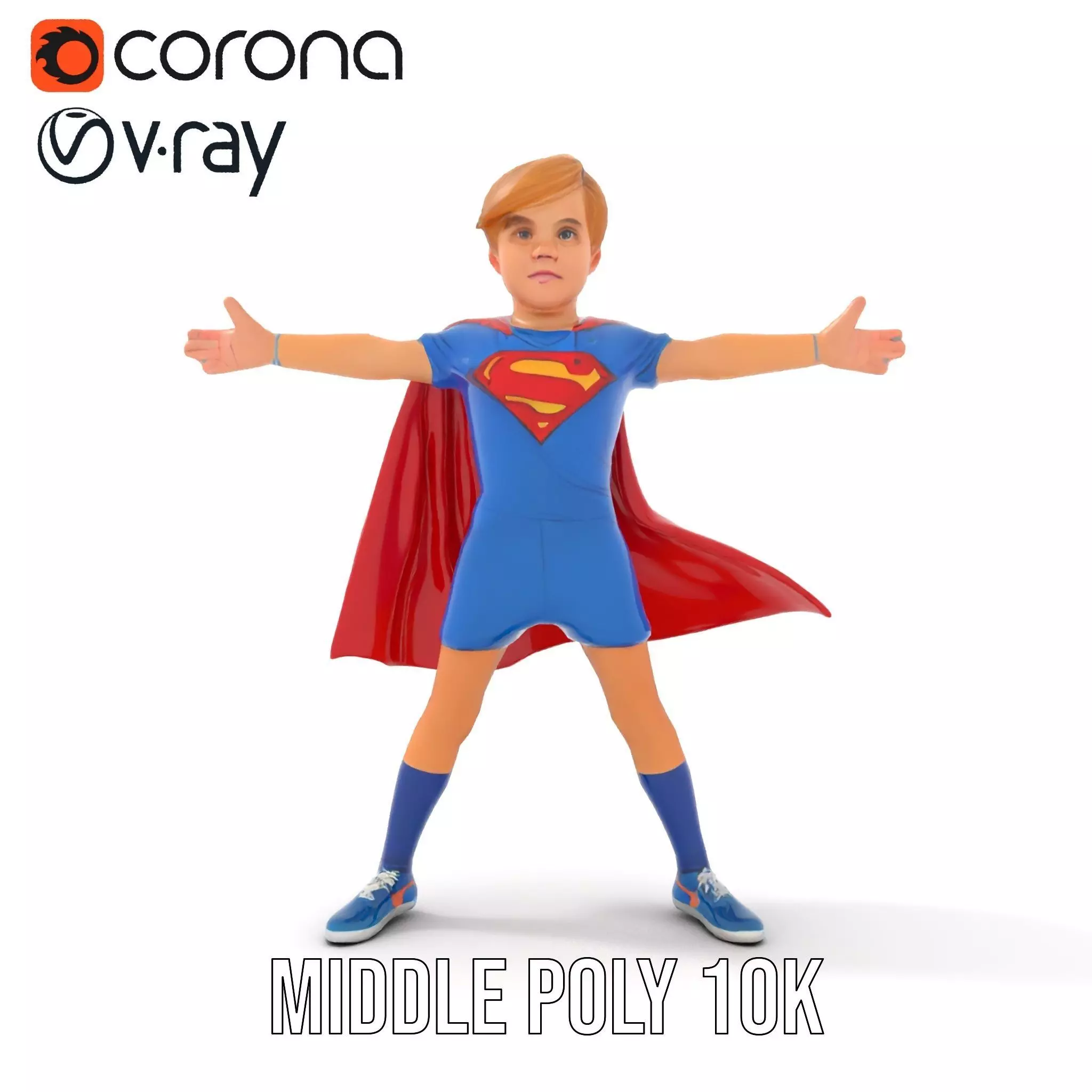 Hero Costume Child model pack Low-poly 3D model_20