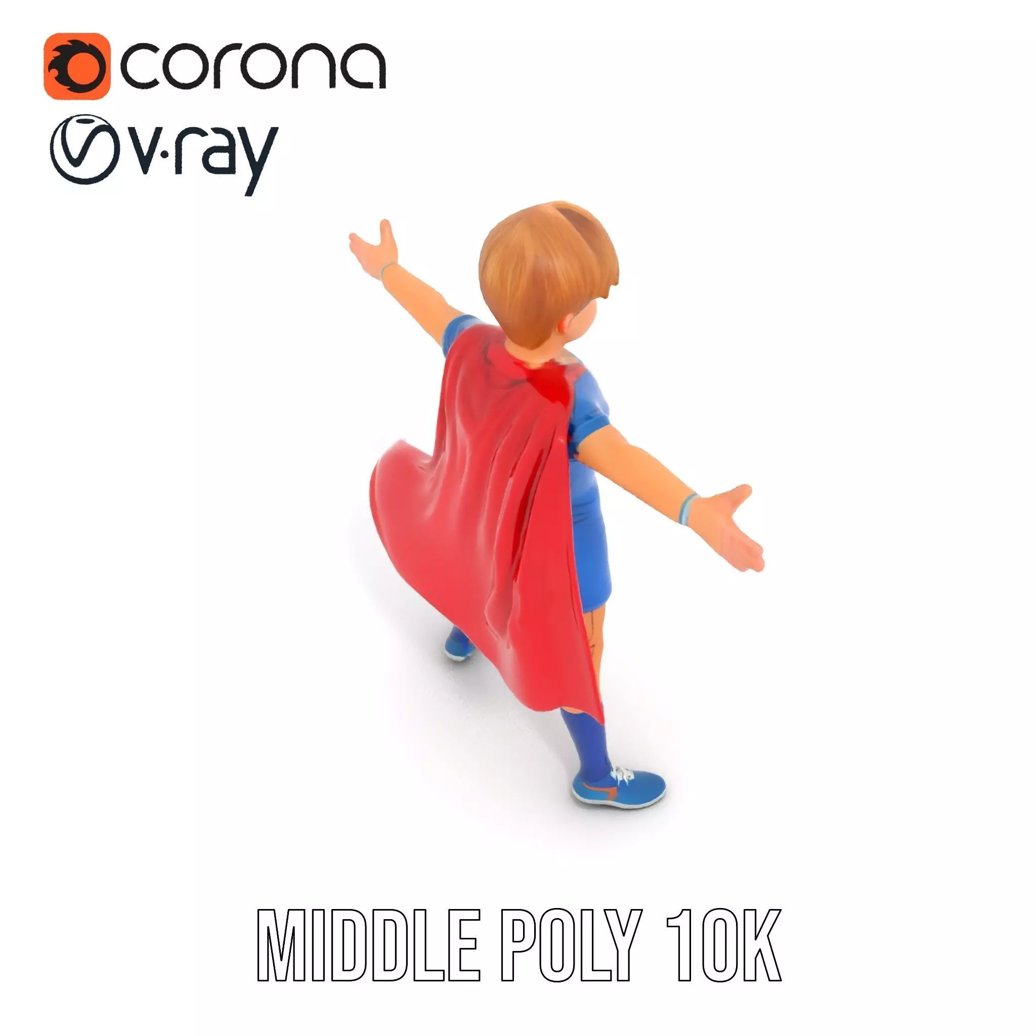 Hero Costume Child model pack Low-poly 3D model_12