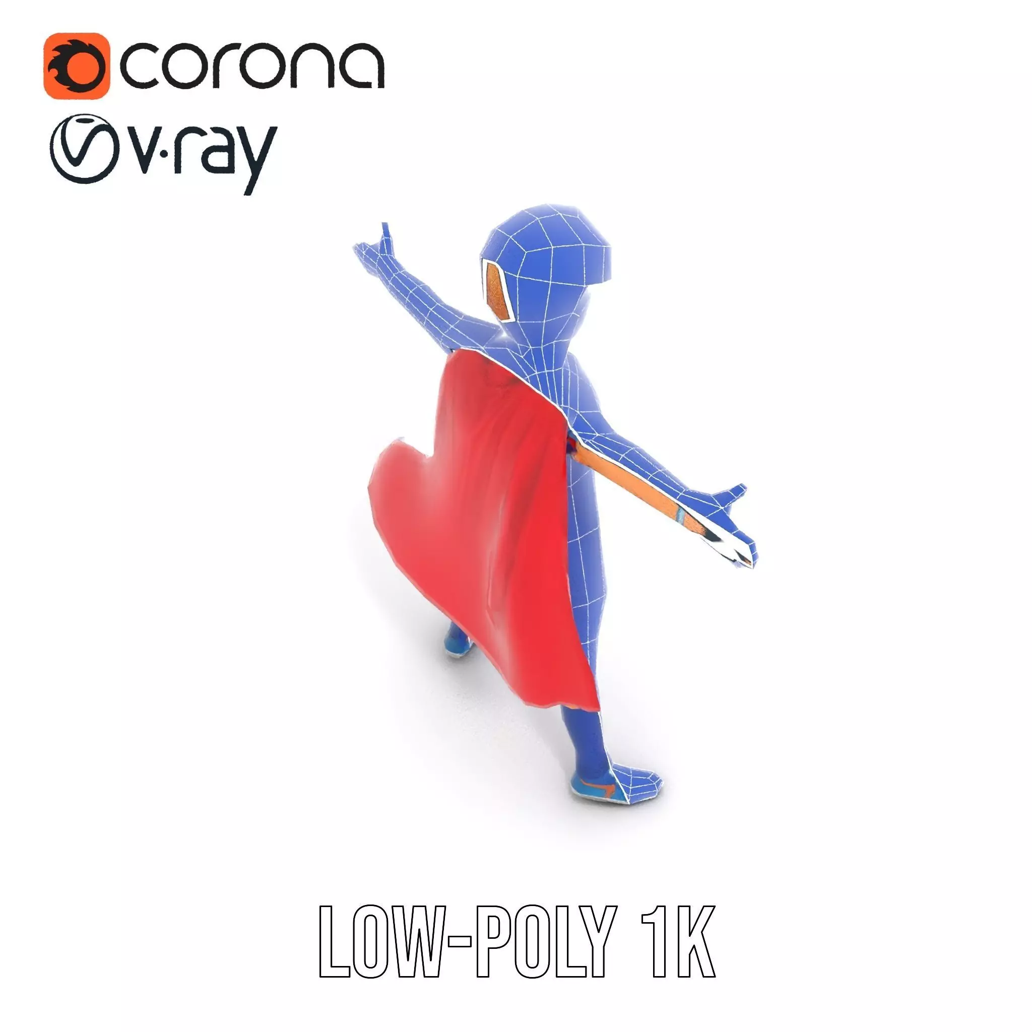 Hero Costume Child model pack Low-poly 3D model_21