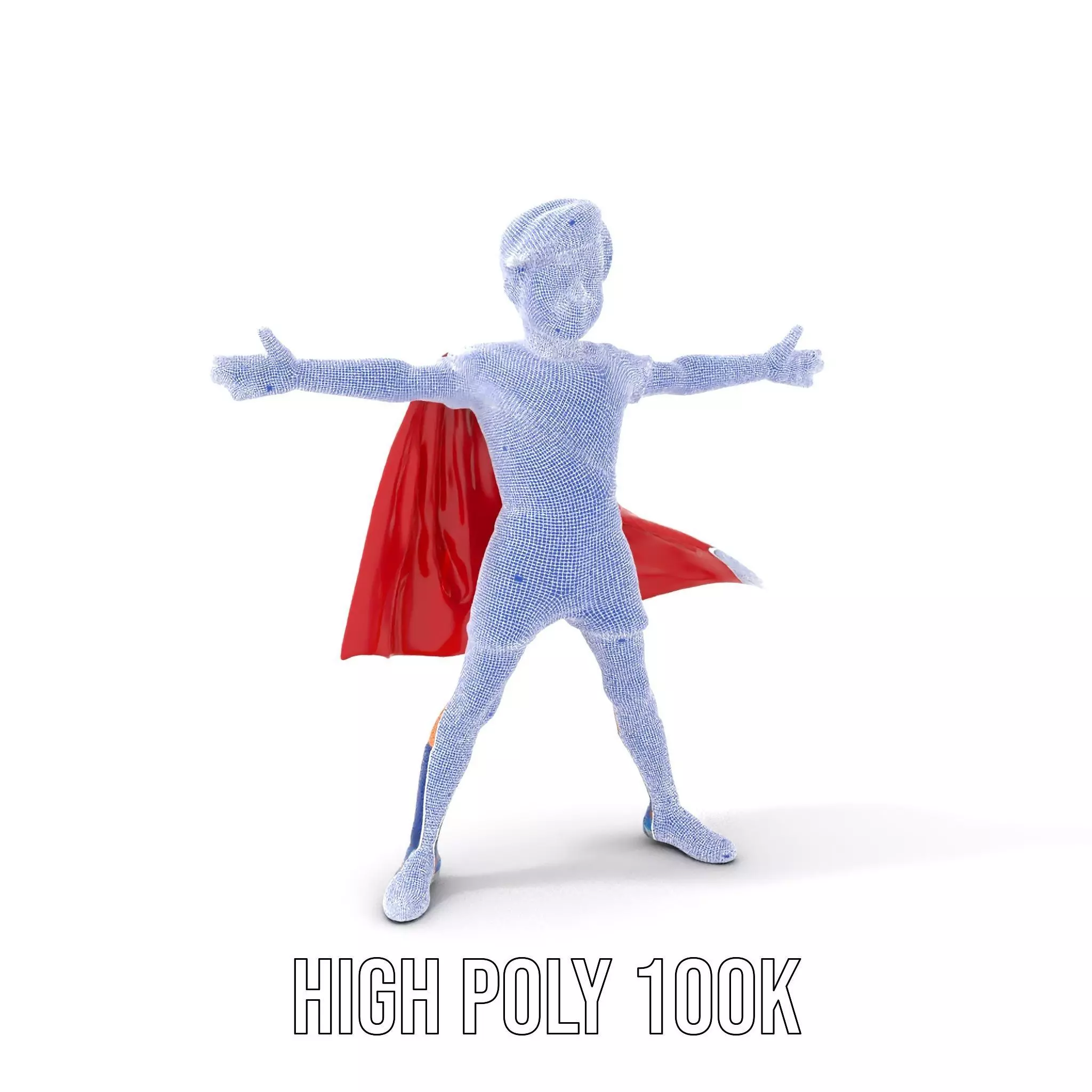 Hero Costume Child model pack Low-poly 3D model_5