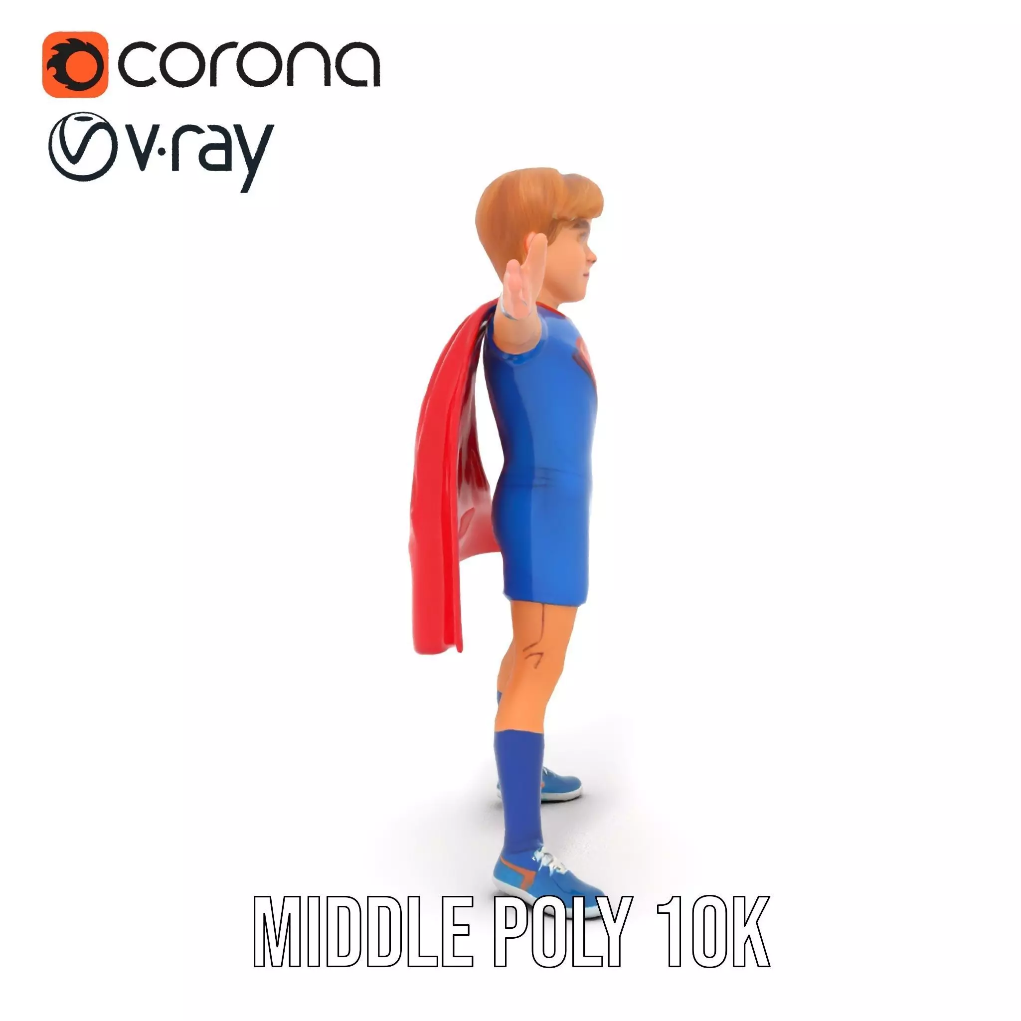 Hero Costume Child model pack Low-poly 3D model_14
