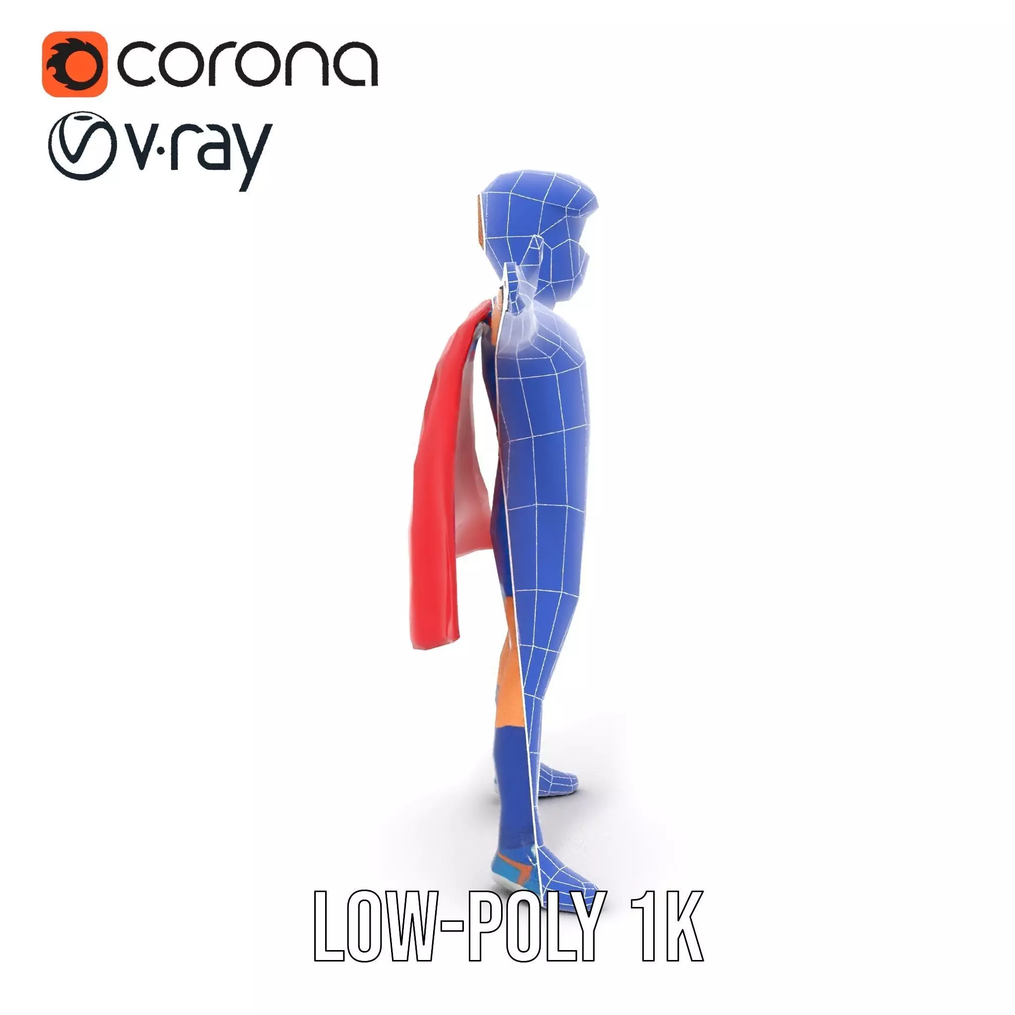 Hero Costume Child model pack Low-poly 3D model_28