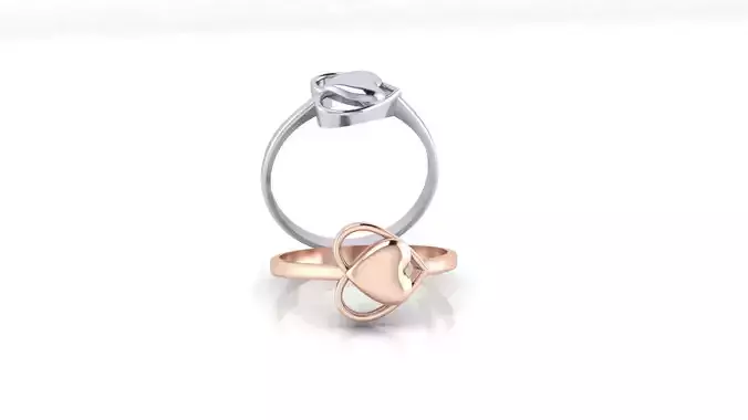 heart love gold ring