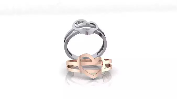 heart love gold ring