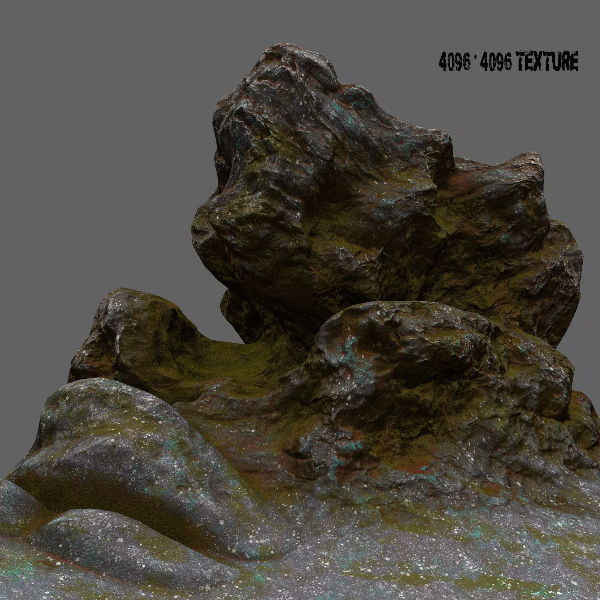 Rock Low-poly 3D model_0