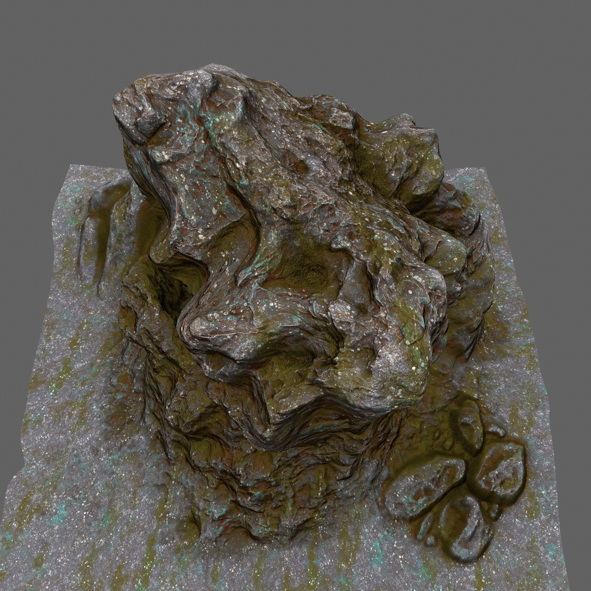 Rock Low-poly 3D model_9