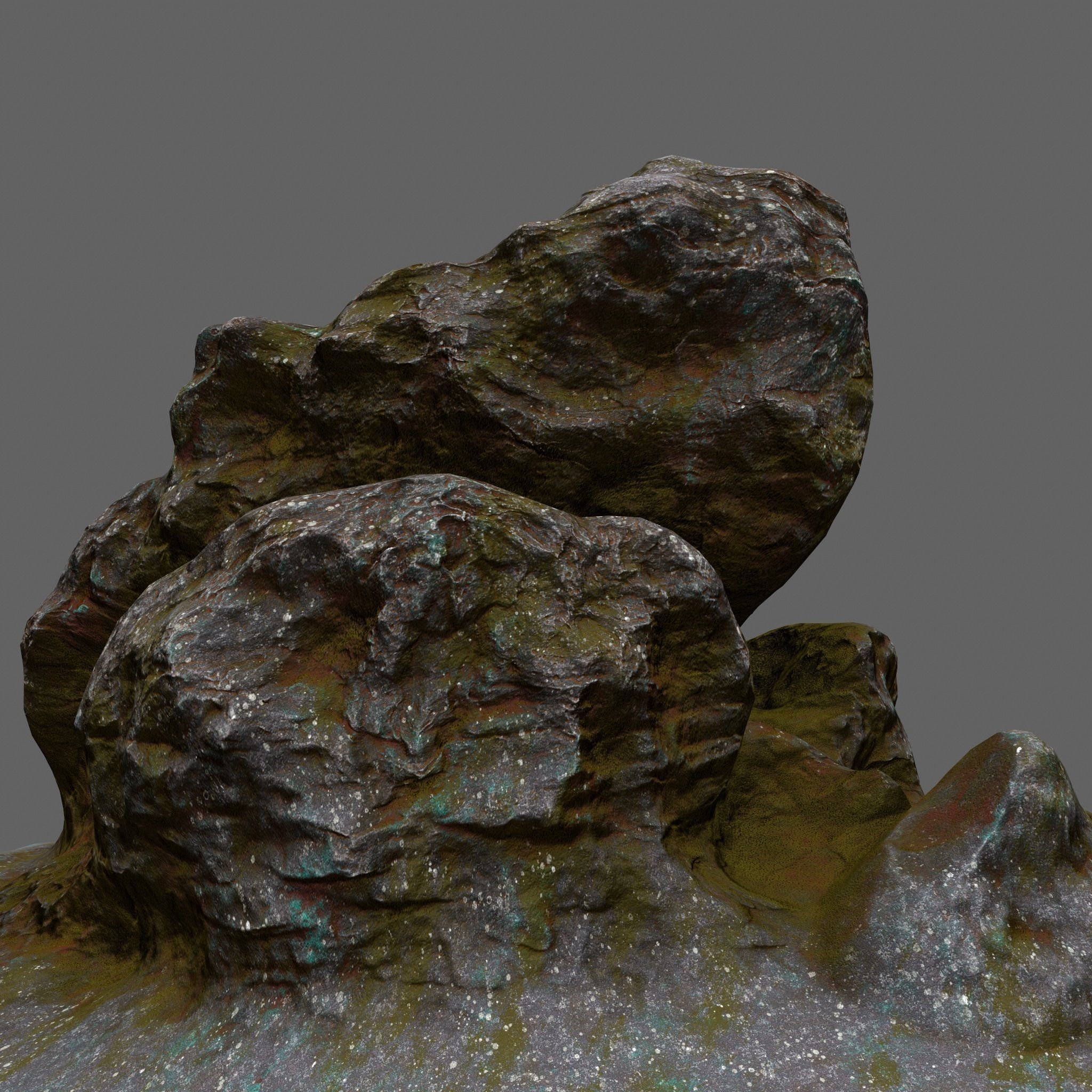 Rock Low-poly 3D model_8