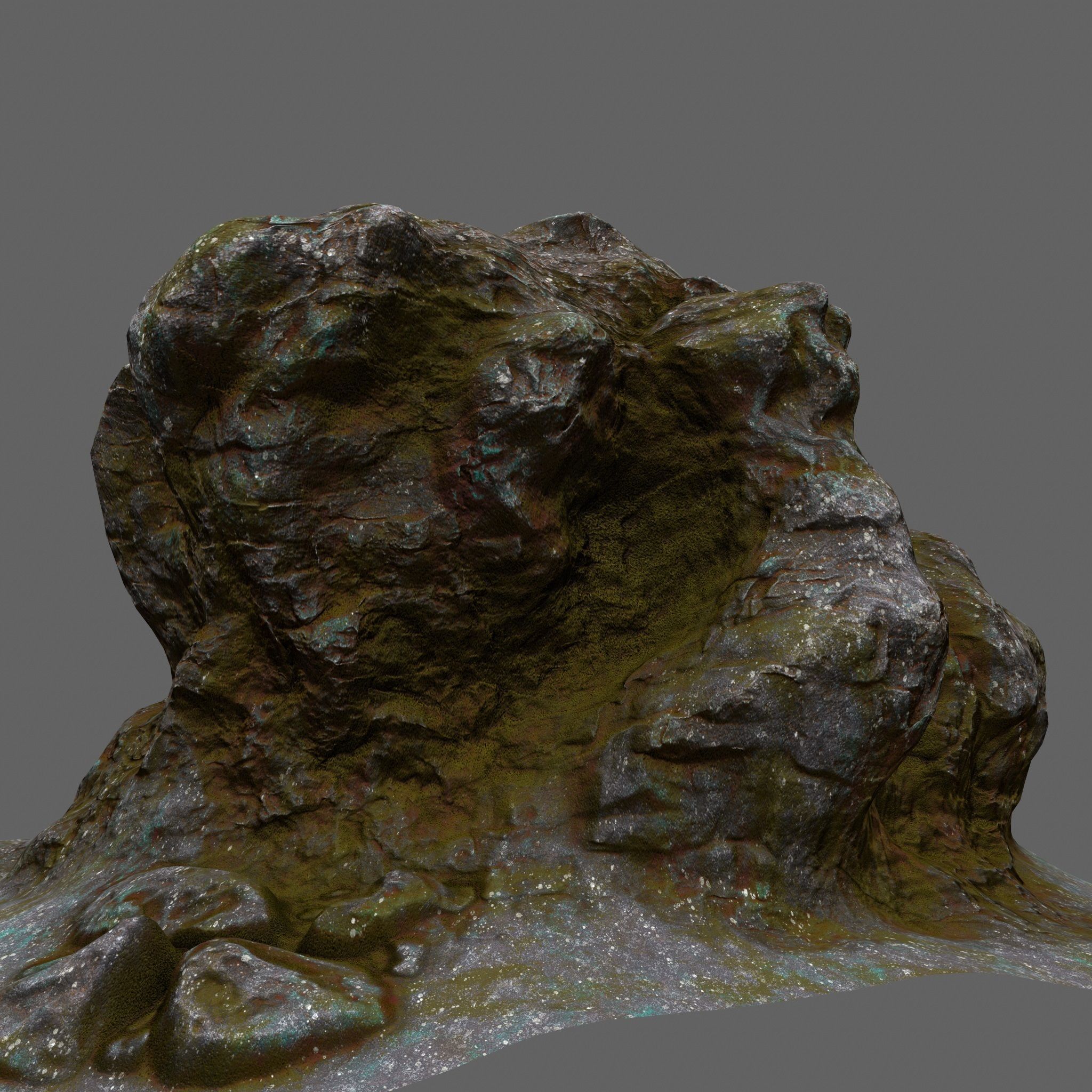 Rock Low-poly 3D model_1