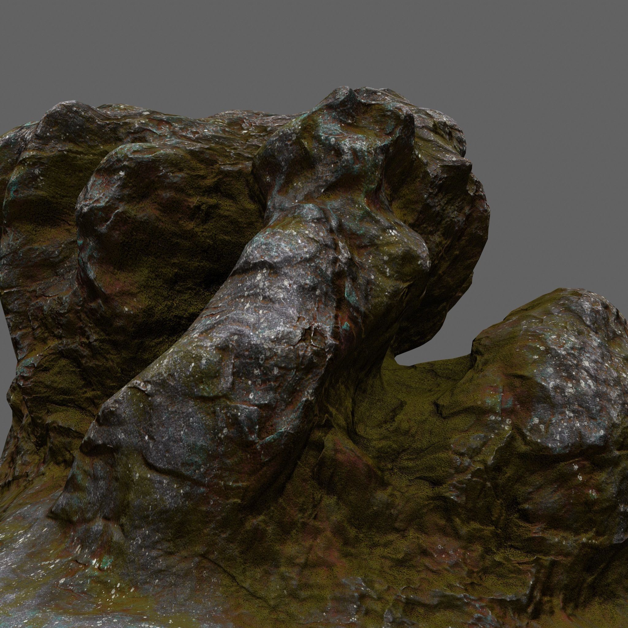 Rock Low-poly 3D model_5