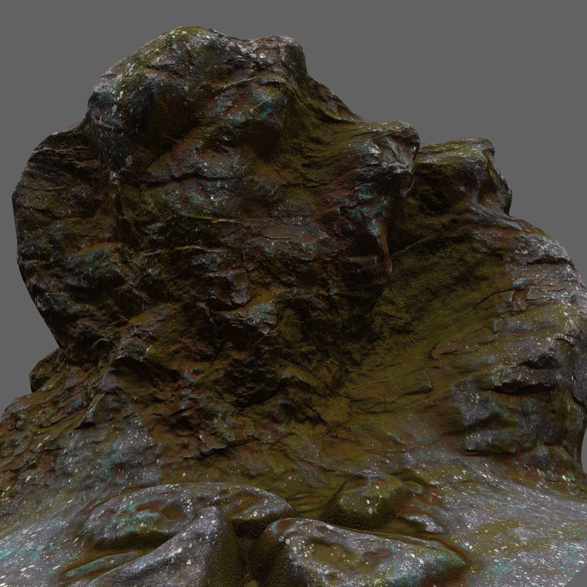 Rock Low-poly 3D model_7