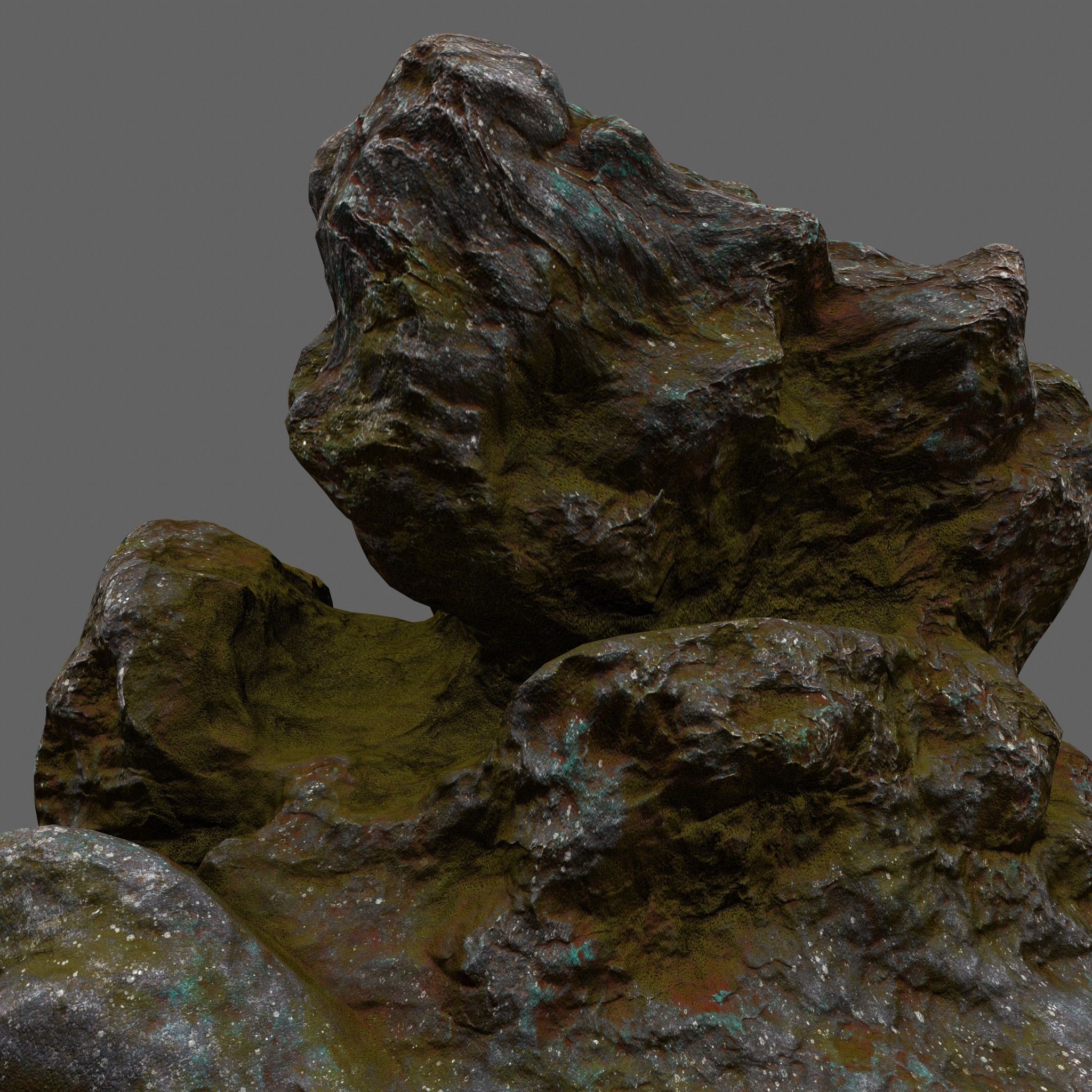 Rock Low-poly 3D model_3