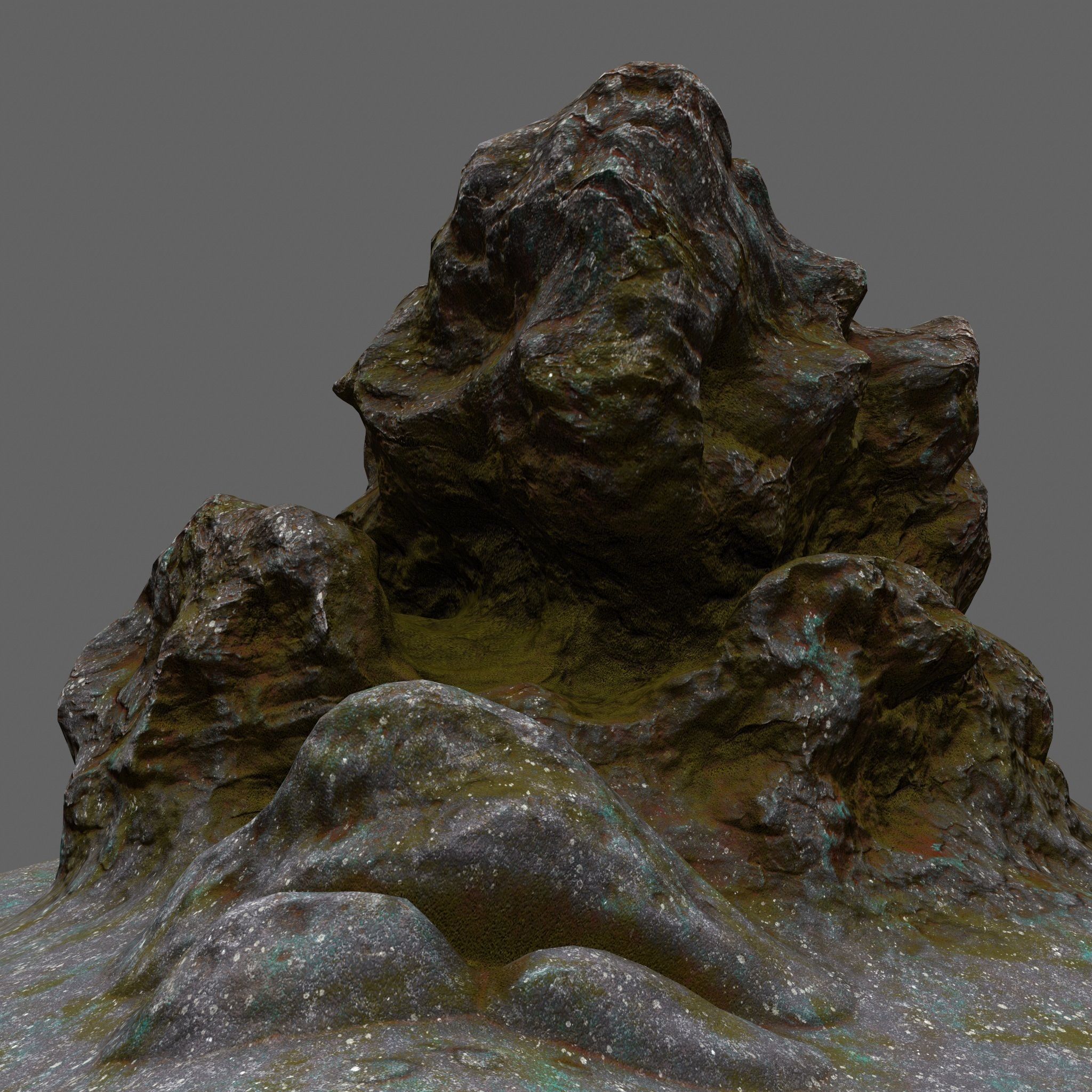 Rock Low-poly 3D model_4